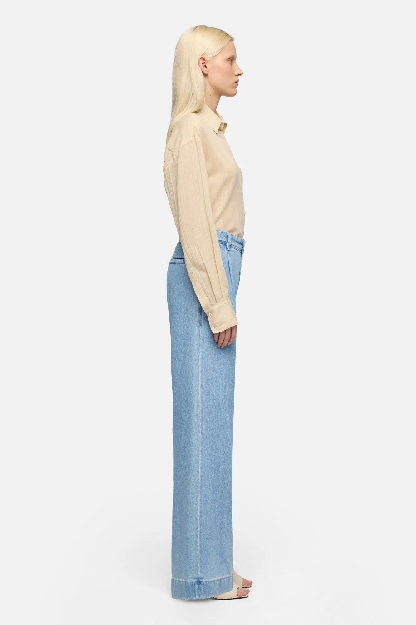 PLEATED TROUSER in Weightless Denim Hana sold by 7 For All Mankind product image thumbnail 5