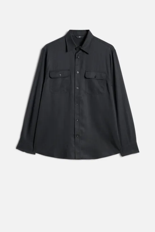 MILITARY SHIRT in Fluid Black sold by 7 For All Mankind