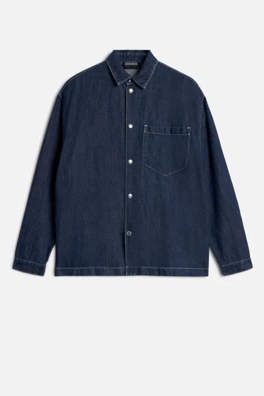 OVERSHIRT in Indigo Linen Nocturnal sold by 7 For All Mankind