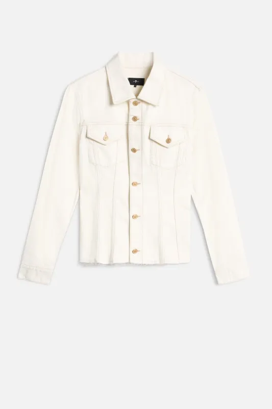 CINCHED TRUCKER JACKET in MANKIND Milkyway sold by 7 For All Mankind