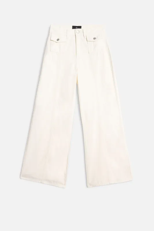 LOTTA ANKLE in Denim Linen Ostuni sold by 7 For All Mankind