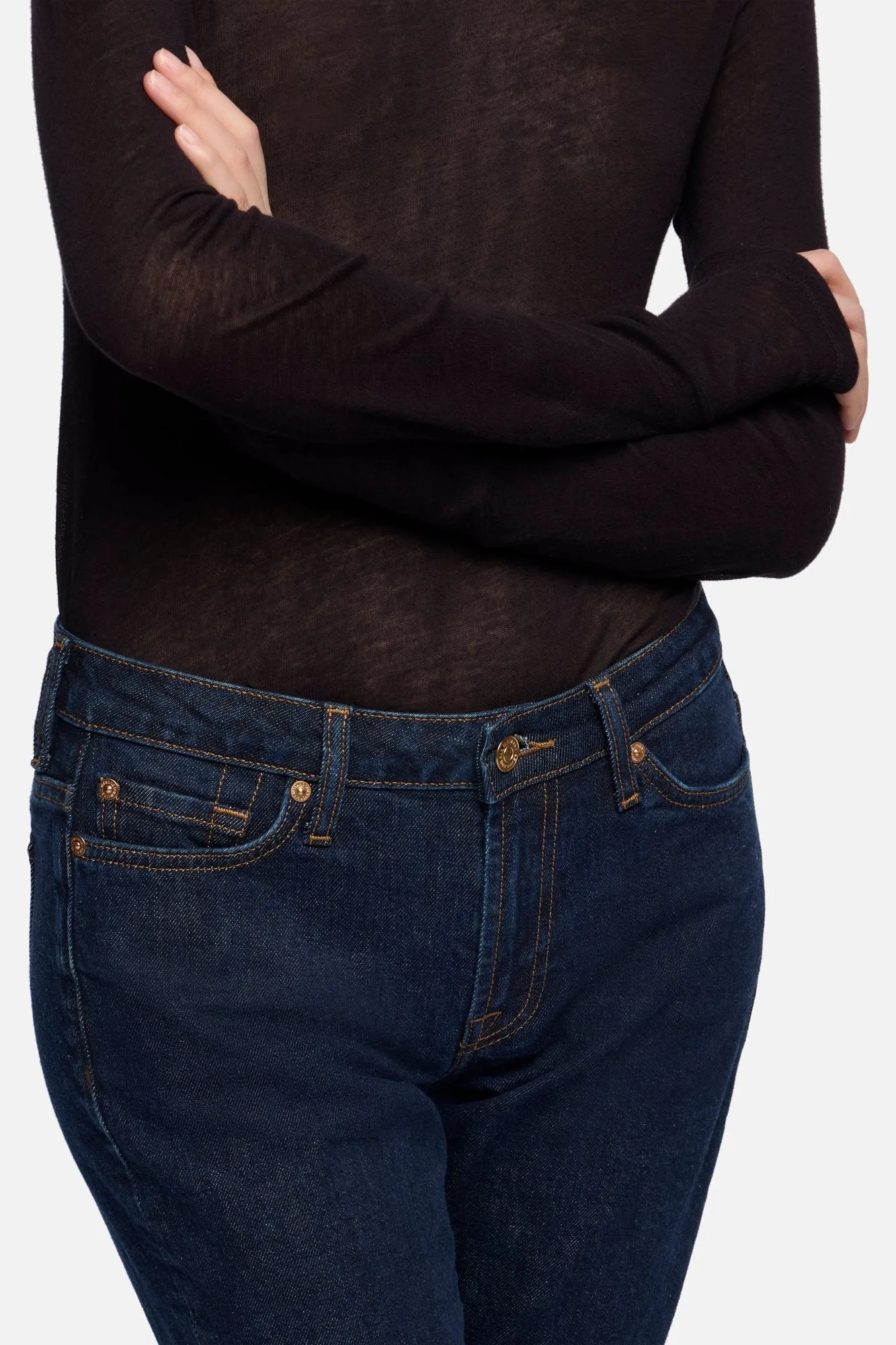 LOW SKINNY BOOT in Denim Rinsed Indigo sold by 7 For All Mankind product image thumbnail 4