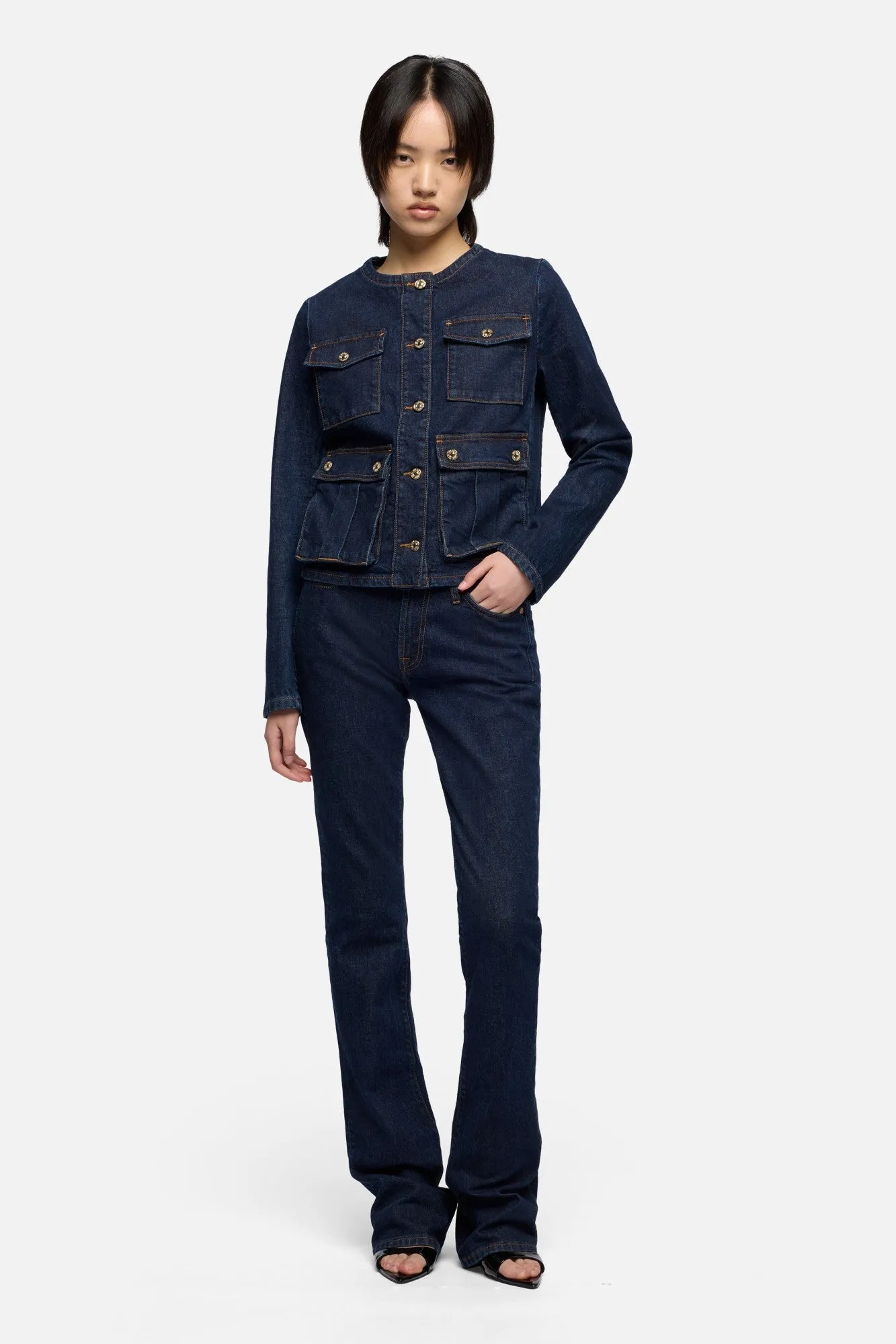 LOW SKINNY BOOT in Denim Rinsed Indigo sold by 7 For All Mankind product image thumbnail 2