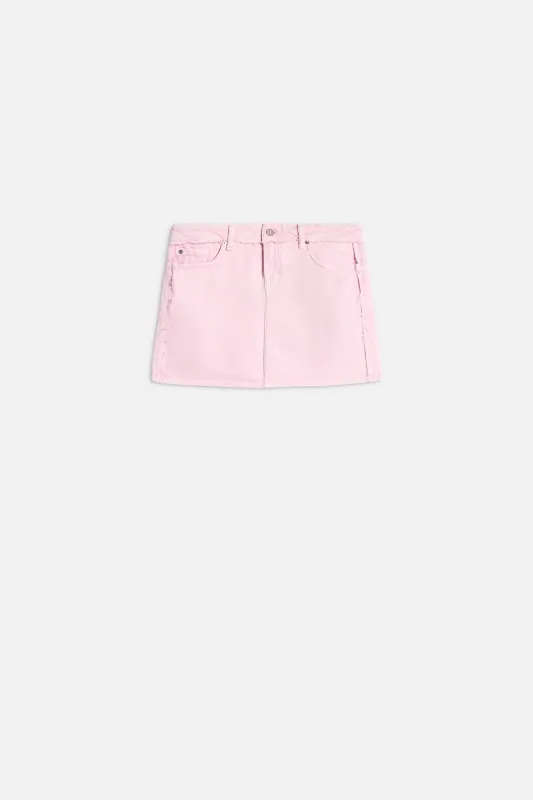 CHERRY MINI SKIRT in MANKIND Rose sold by 7 For All Mankind