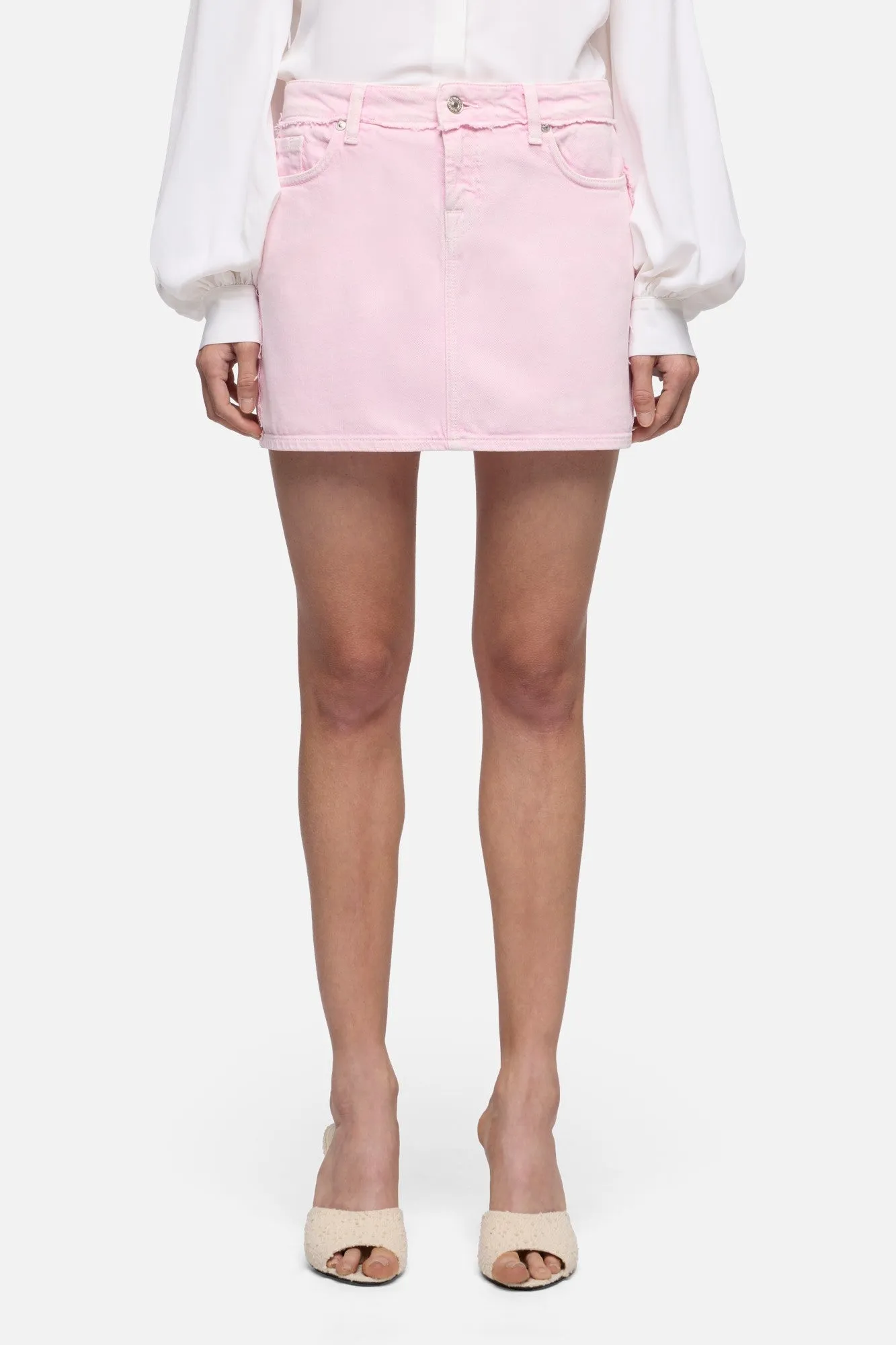 CHERRY MINI SKIRT in MANKIND Rose sold by 7 For All Mankind product image thumbnail 3