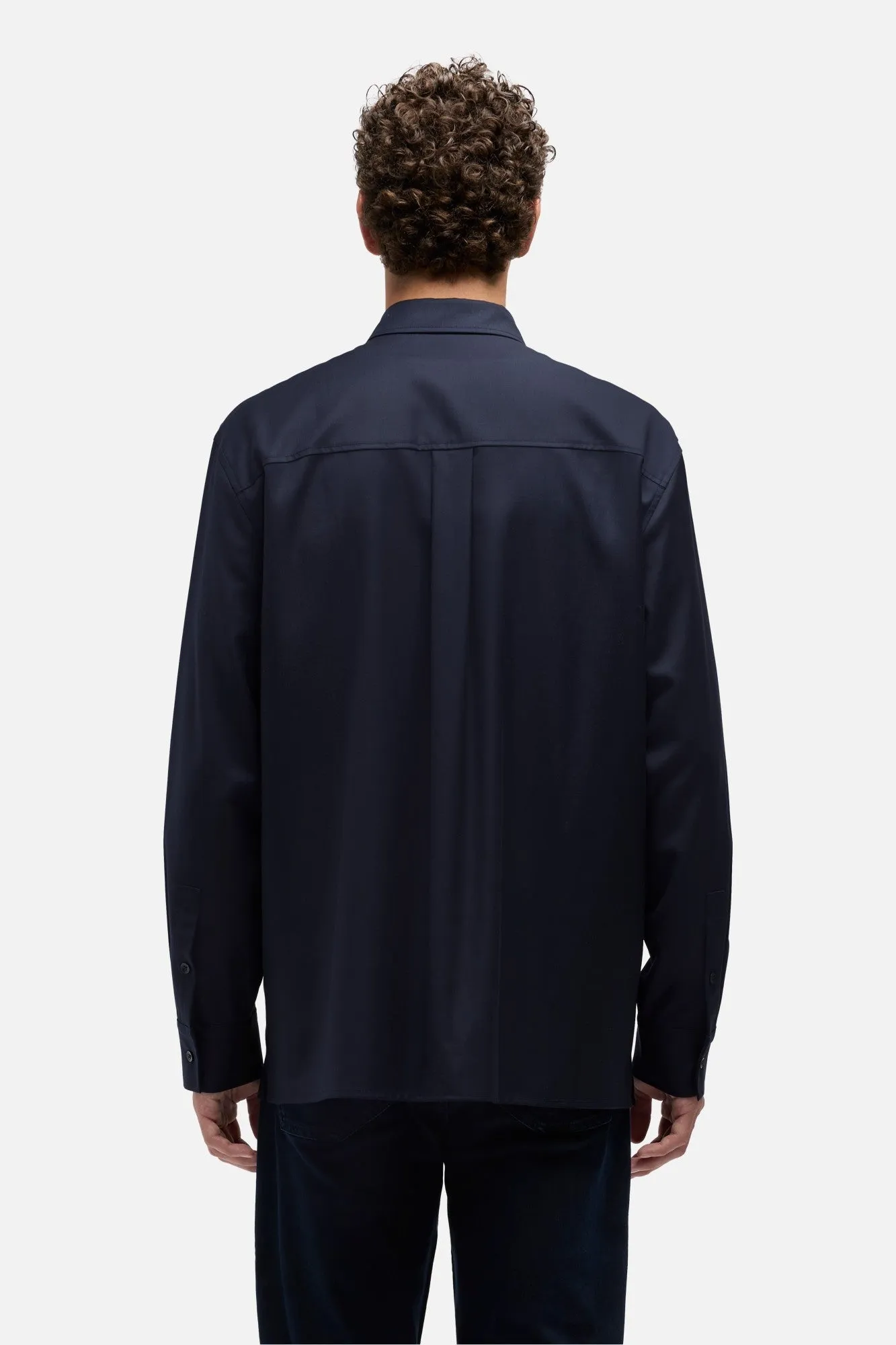 Fluid Overshirt In Navy sold by 7 For All Mankind product image thumbnail 5