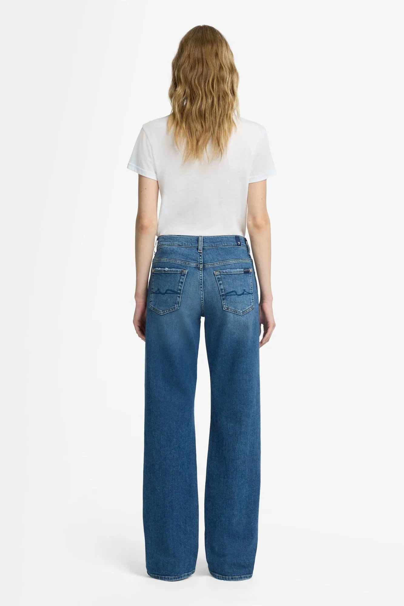 TESS TROUSER in Denim Pomona sold by 7 For All Mankind product image thumbnail 5