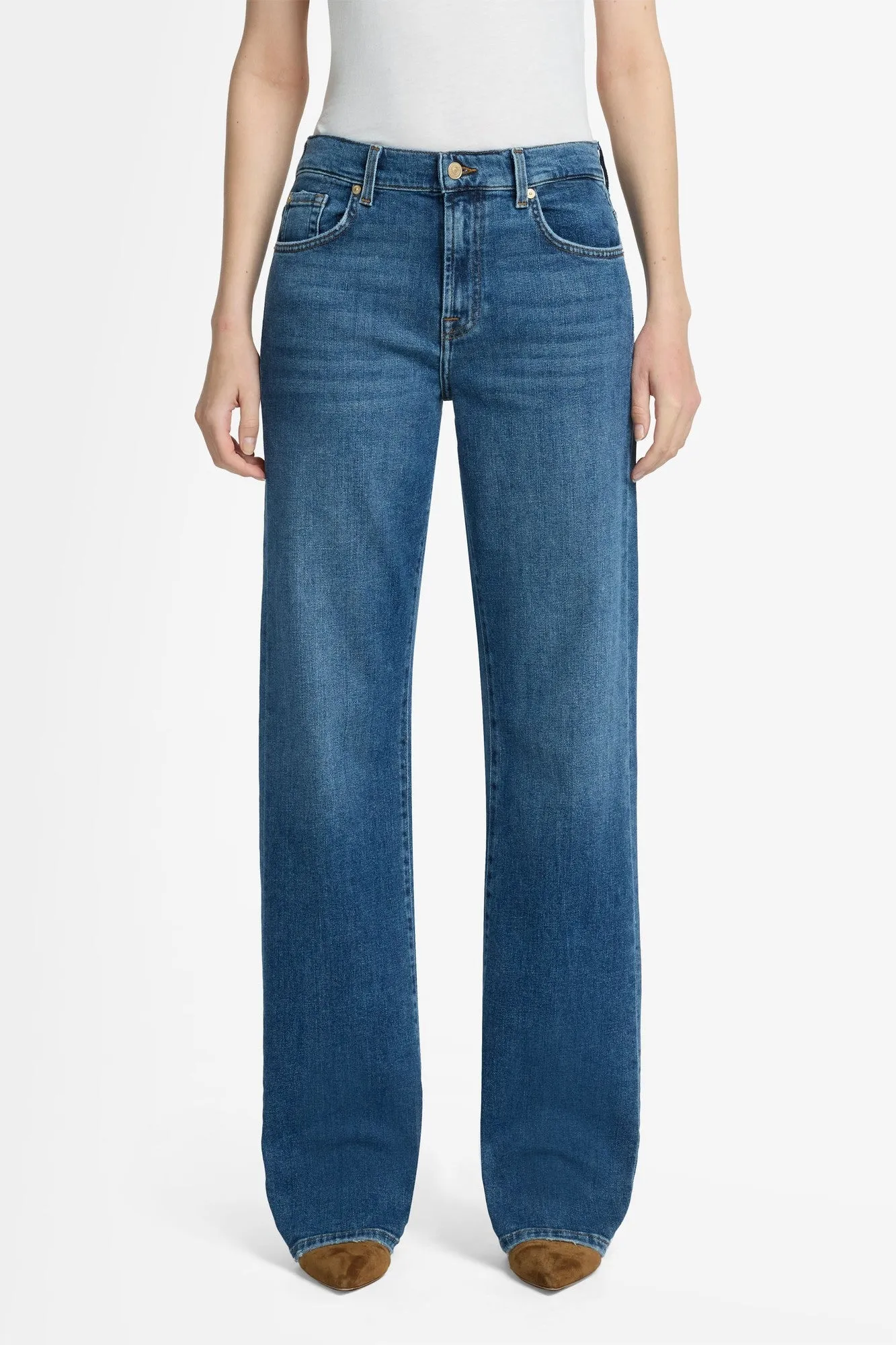 TESS TROUSER in Denim Pomona sold by 7 For All Mankind product image thumbnail 3