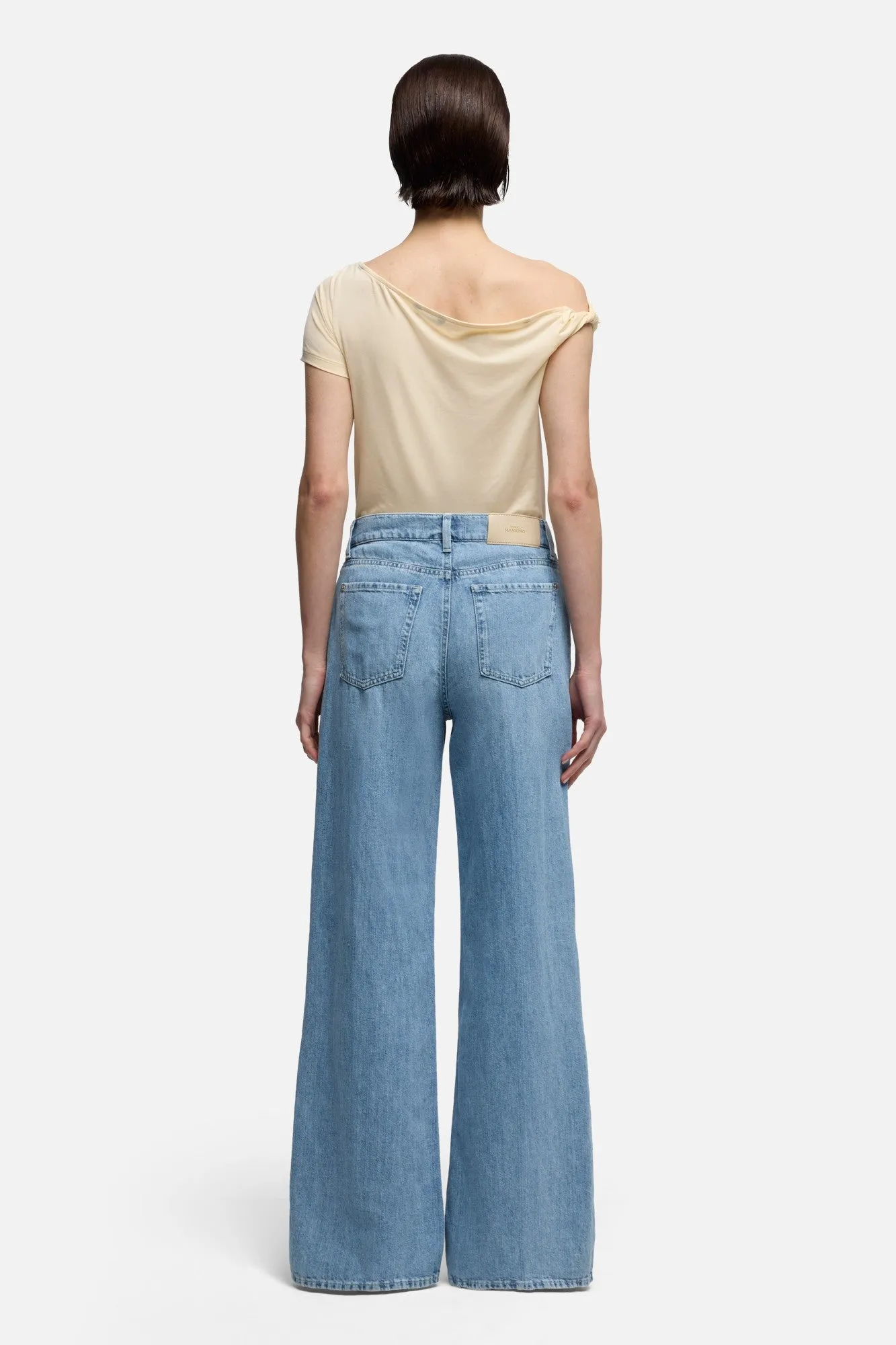 TAILORLESS LOTTA in Indigo Linen Iris sold by 7 For All Mankind product image thumbnail 5