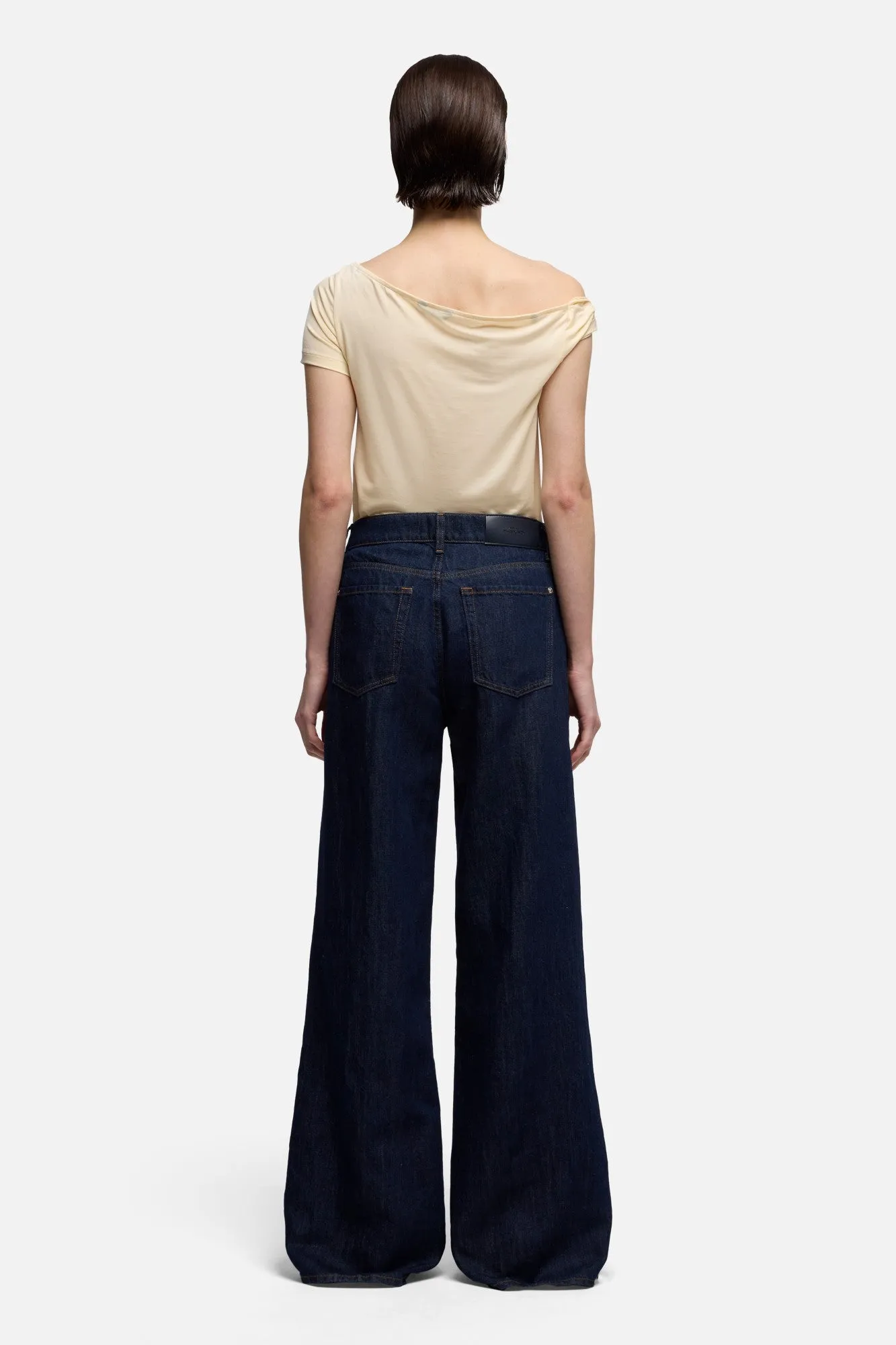 TAILORLESS LOTTA in Indigo Linen Blossom sold by 7 For All Mankind product image thumbnail 5