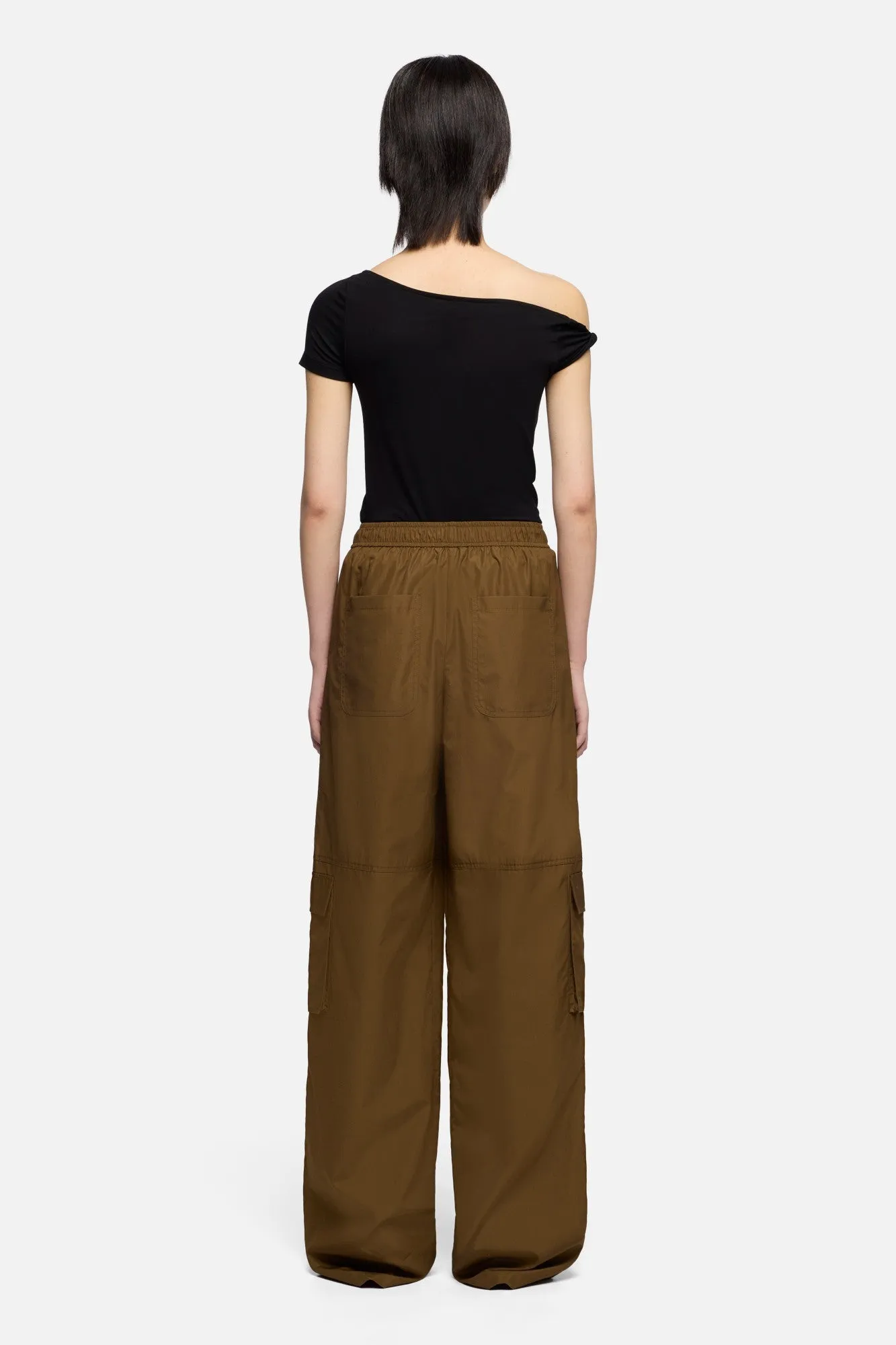 CARGO WIDE LEG PANT in Poplin Toffee sold by 7 For All Mankind product image thumbnail 5