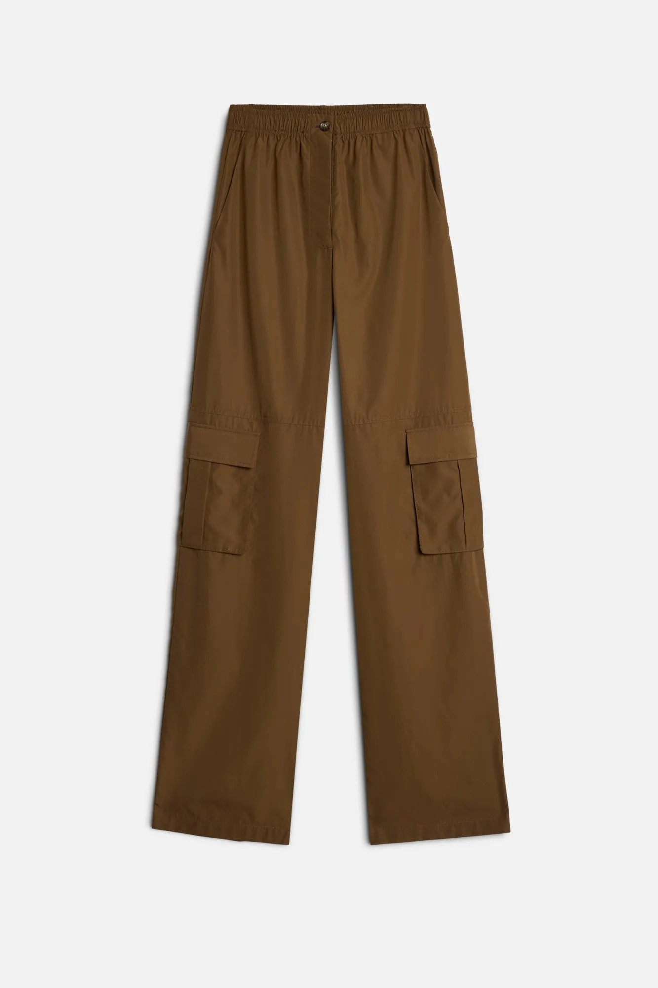 CARGO WIDE LEG PANT in Poplin Toffee sold by 7 For All Mankind