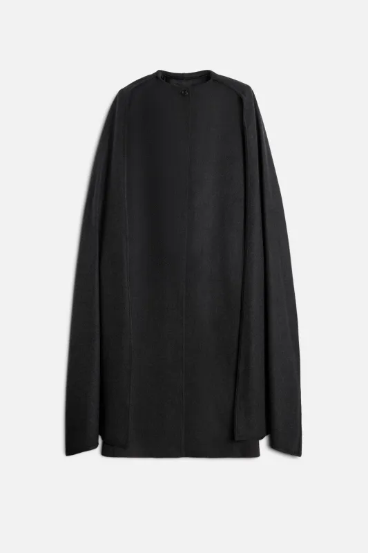 Wool Cashmere Scarf Coat in Dark Grey made by 7 For All Mankind