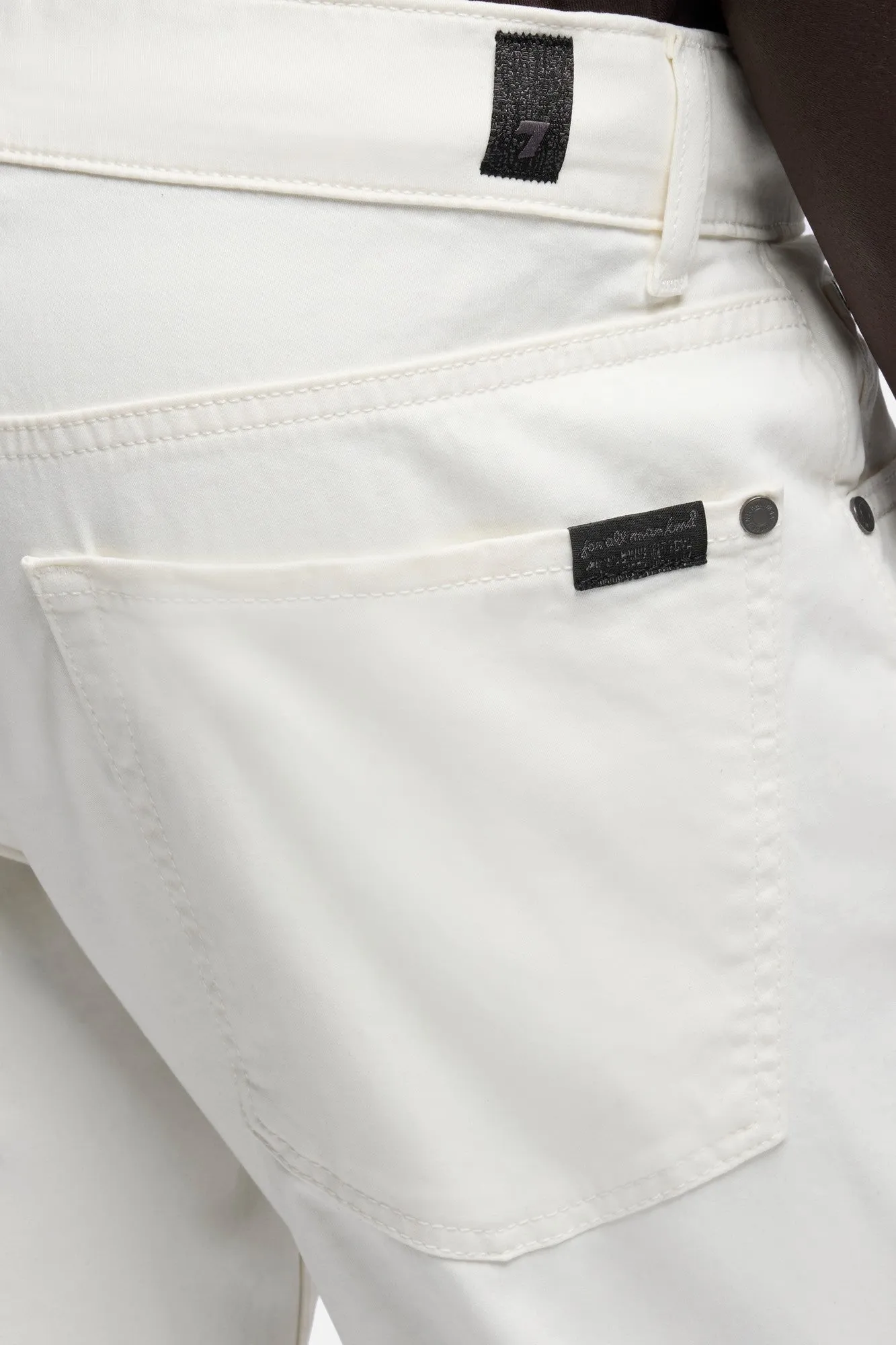 THE STRAIGHT in Luxe Performance Sateen Chalk sold by 7 For All Mankind product image thumbnail 4