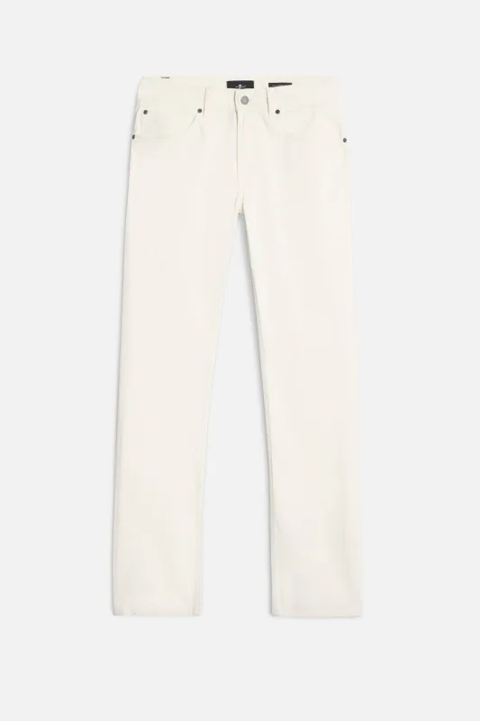 THE STRAIGHT in Luxe Performance Sateen Chalk made by 7 For All Mankind