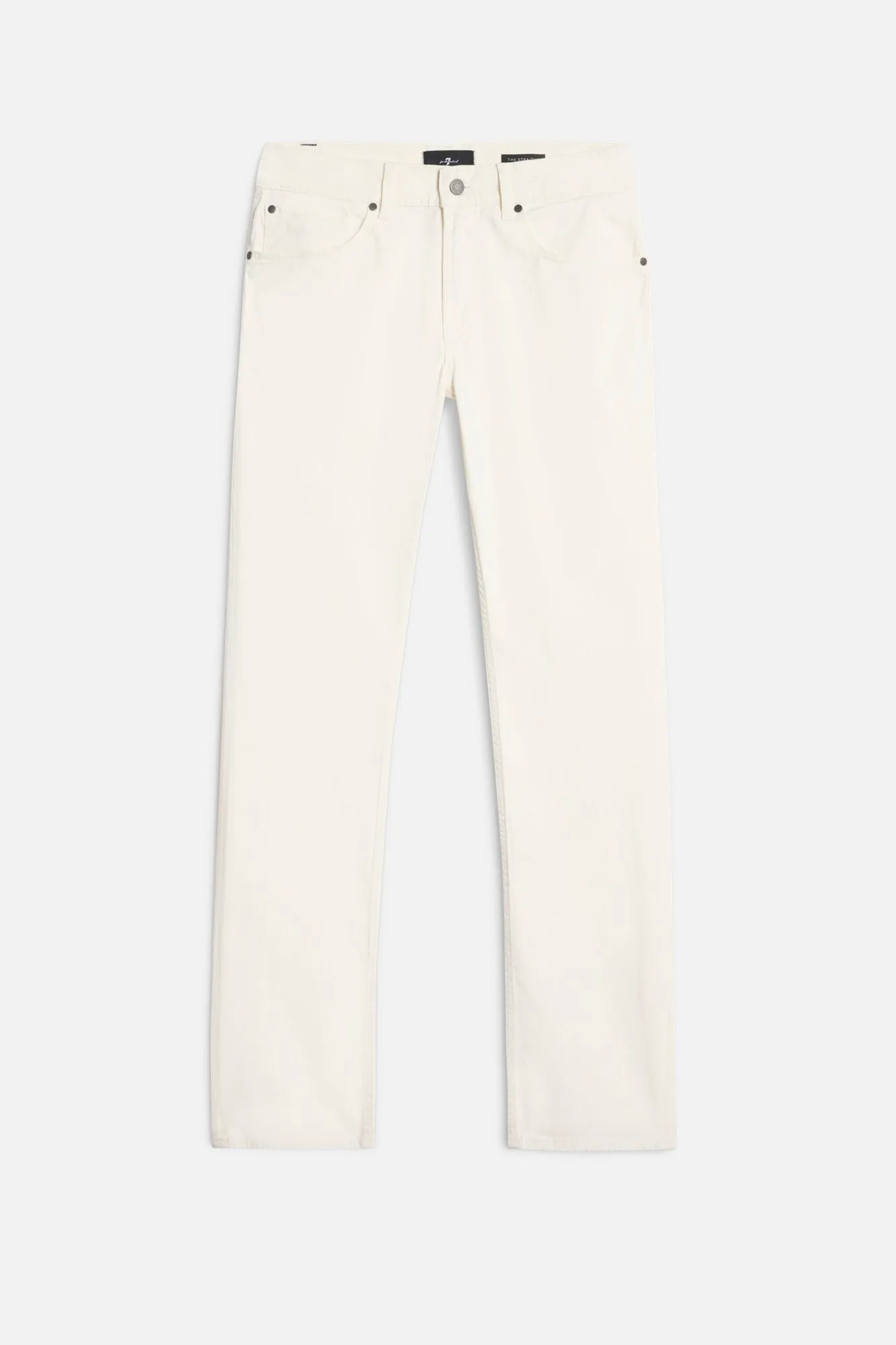 THE STRAIGHT in Luxe Performance Sateen Chalk sold by 7 For All Mankind