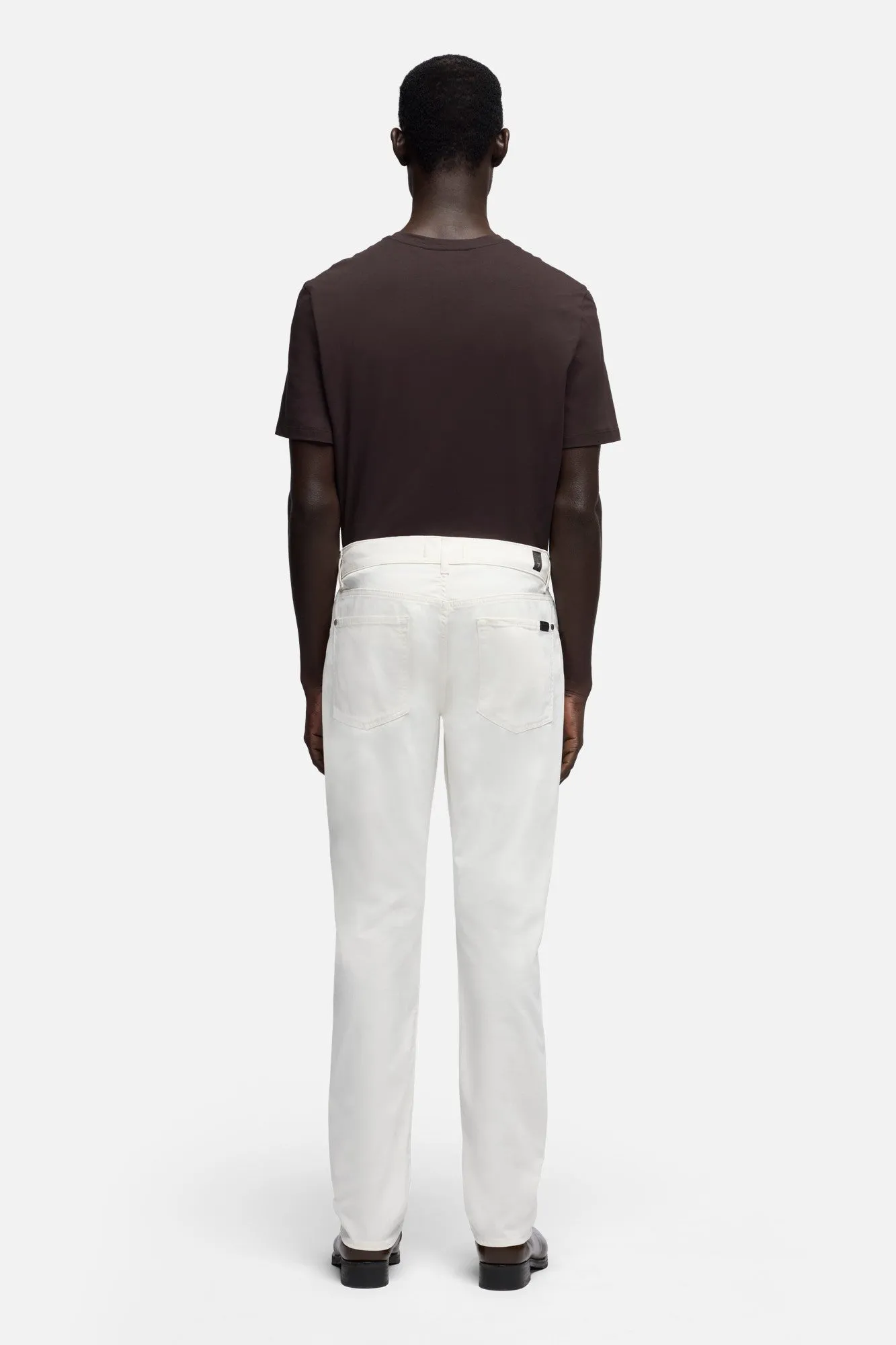 THE STRAIGHT in Luxe Performance Sateen Chalk sold by 7 For All Mankind product image thumbnail 5