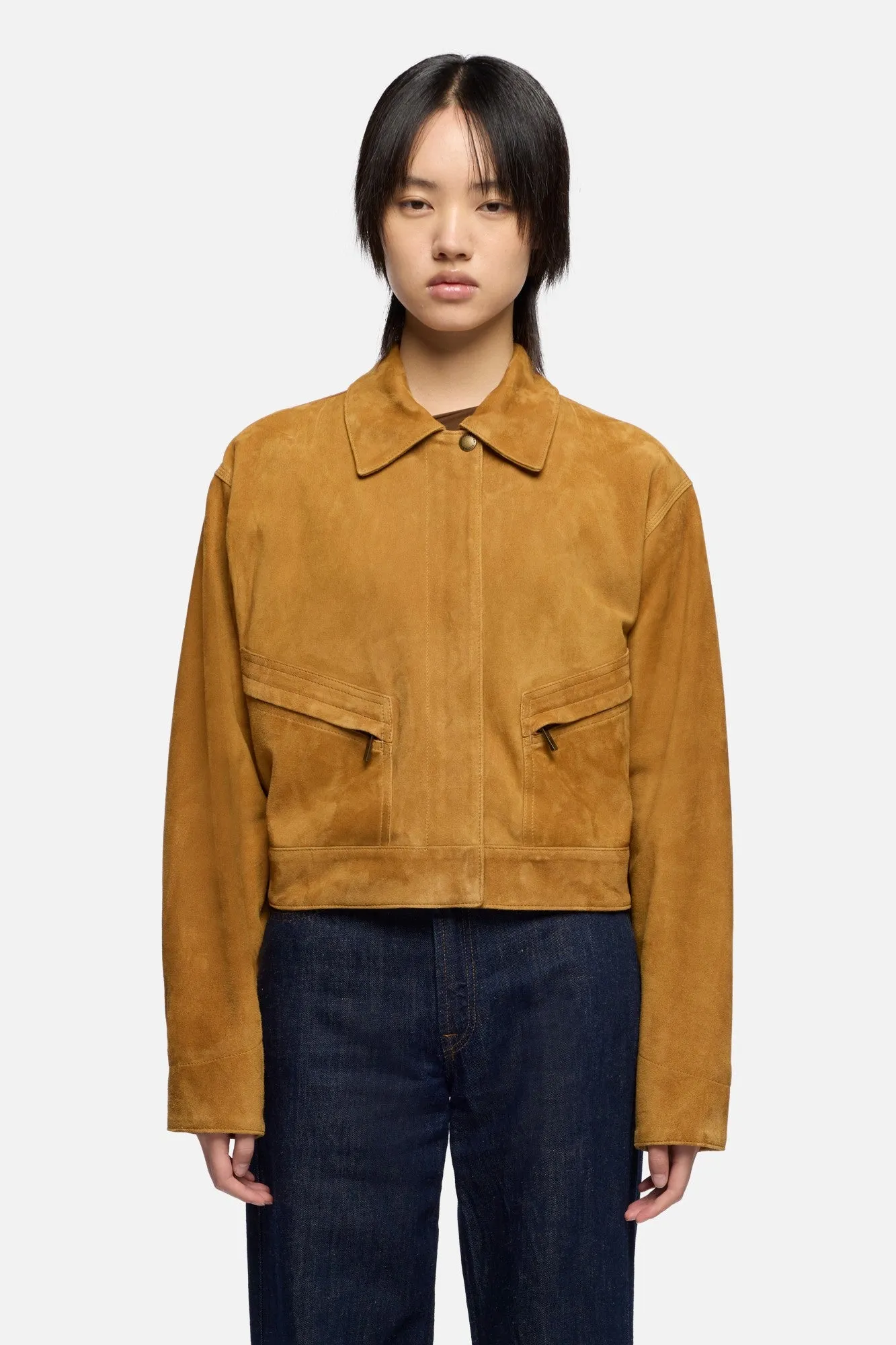 UTILITY JACKET in Suede Caramel sold by 7 For All Mankind product image thumbnail 3