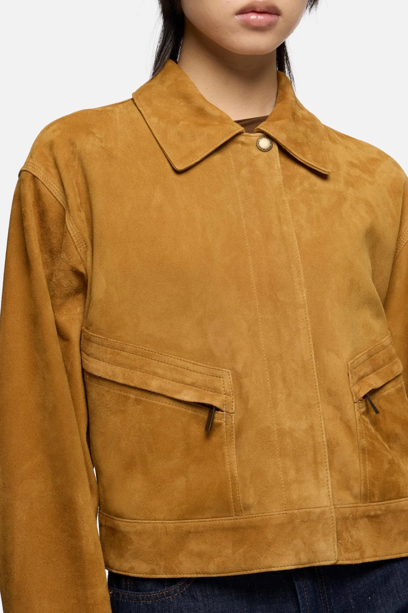 UTILITY JACKET in Suede Caramel sold by 7 For All Mankind product image thumbnail 4