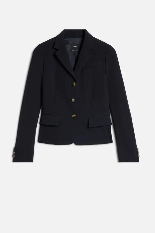 FITTED BLAZER in Wool Blend Dark Navy sold by 7 For All Mankind