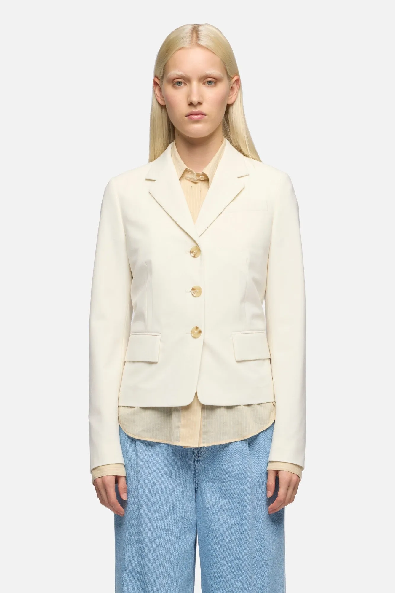 FITTED BLAZER in Wool Blend White sold by 7 For All Mankind product image thumbnail 3