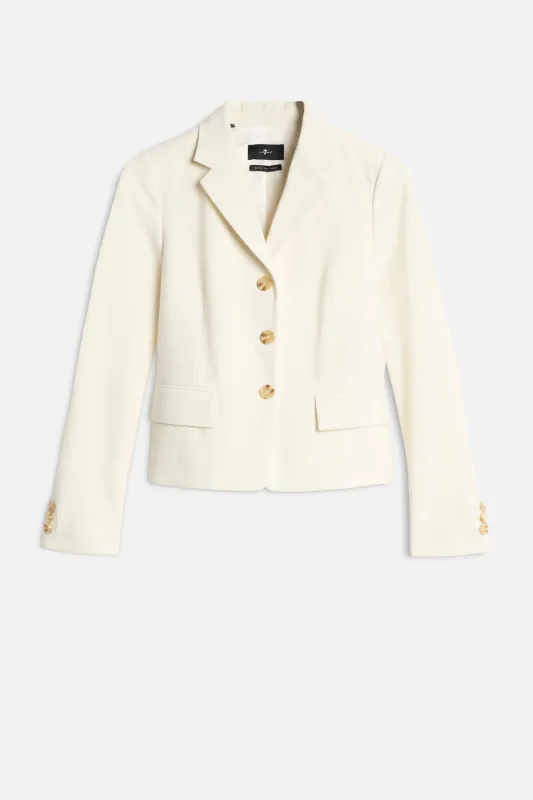 FITTED BLAZER in Wool Blend White sold by 7 For All Mankind