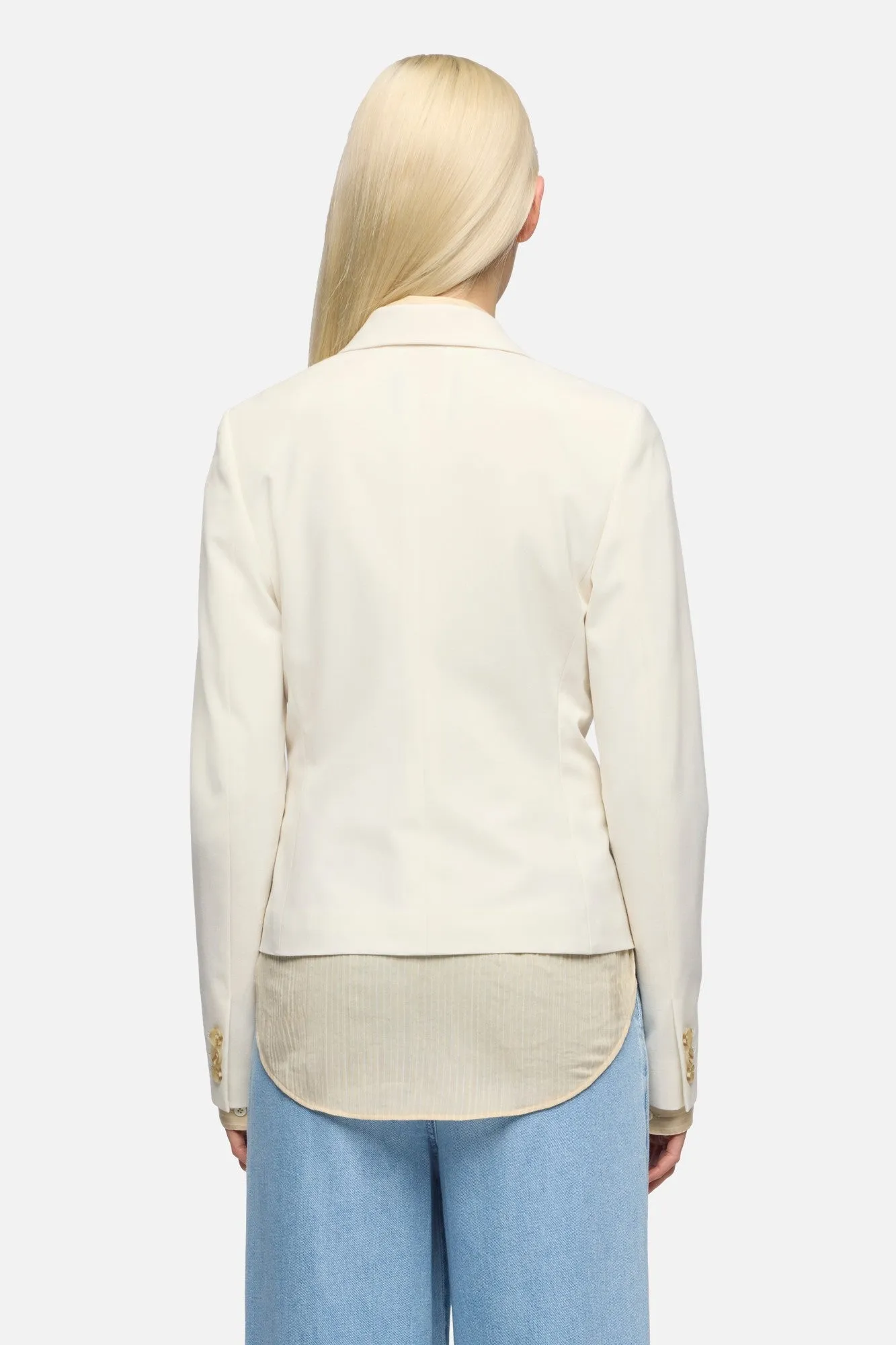 FITTED BLAZER in Wool Blend White sold by 7 For All Mankind product image thumbnail 5