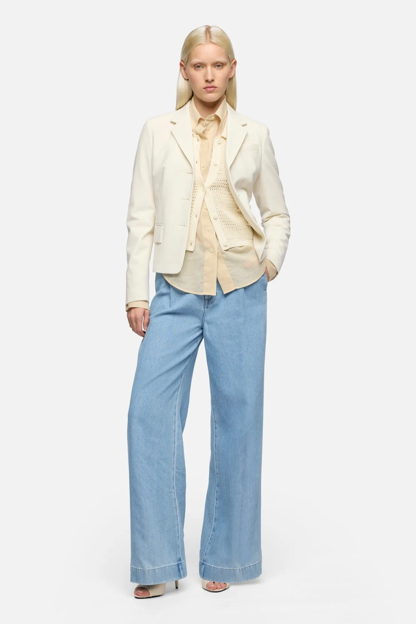 FITTED BLAZER in Wool Blend White sold by 7 For All Mankind product image thumbnail 2