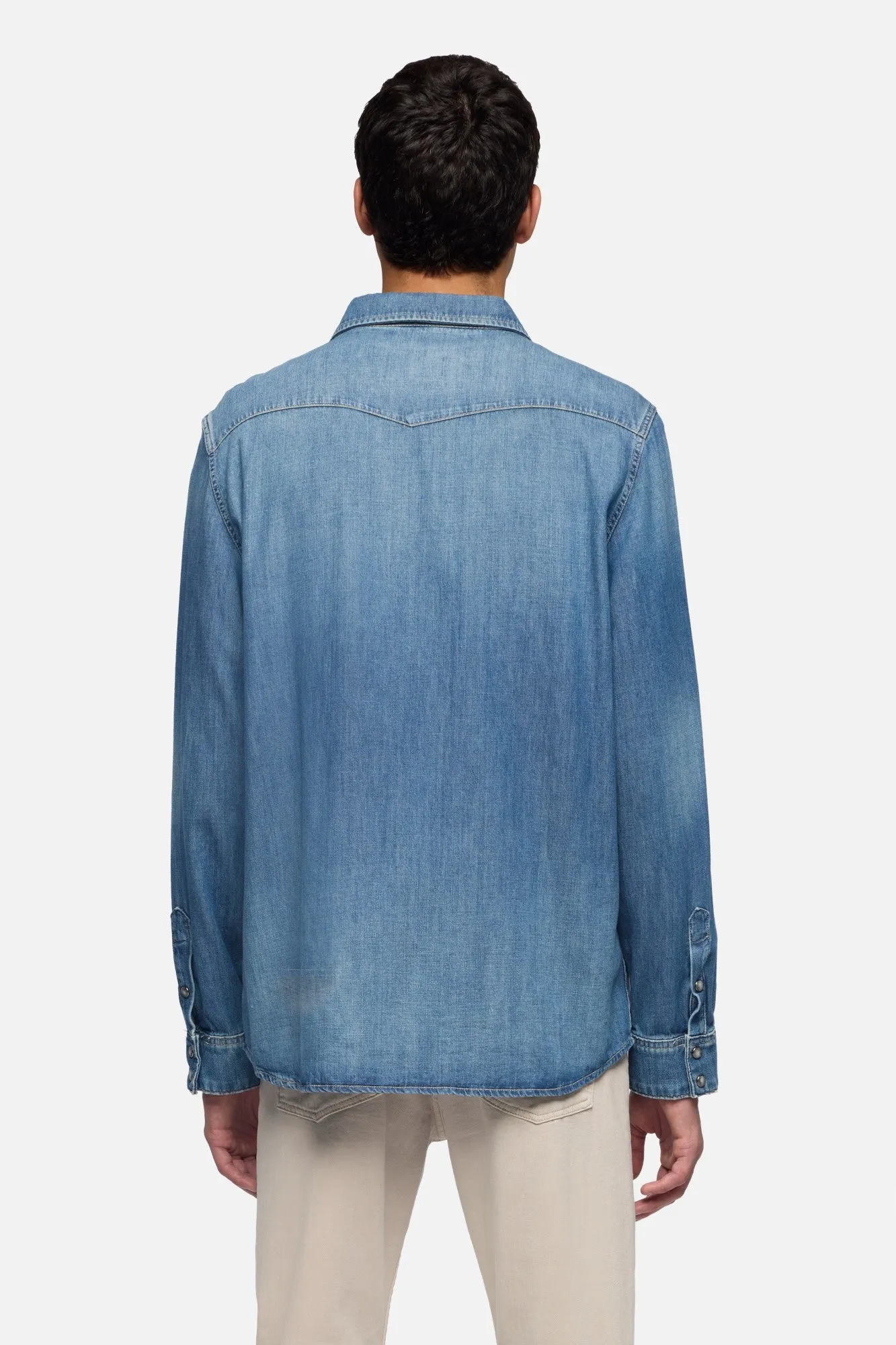 DENIM WESTERN SHIRT in Border sold by 7 For All Mankind product image thumbnail 5