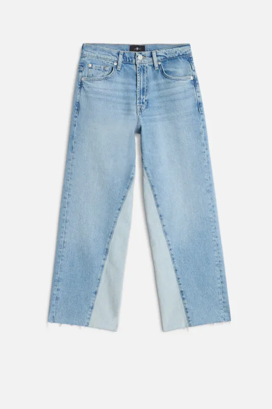 PANELED STOVEPIPE STRAIGHT ANKLE in MANKIND Seabreeze sold by 7 For All Mankind