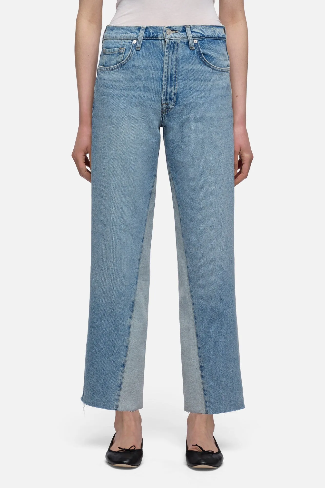 PANELED STOVEPIPE STRAIGHT ANKLE in MANKIND Seabreeze sold by 7 For All Mankind product image thumbnail 3