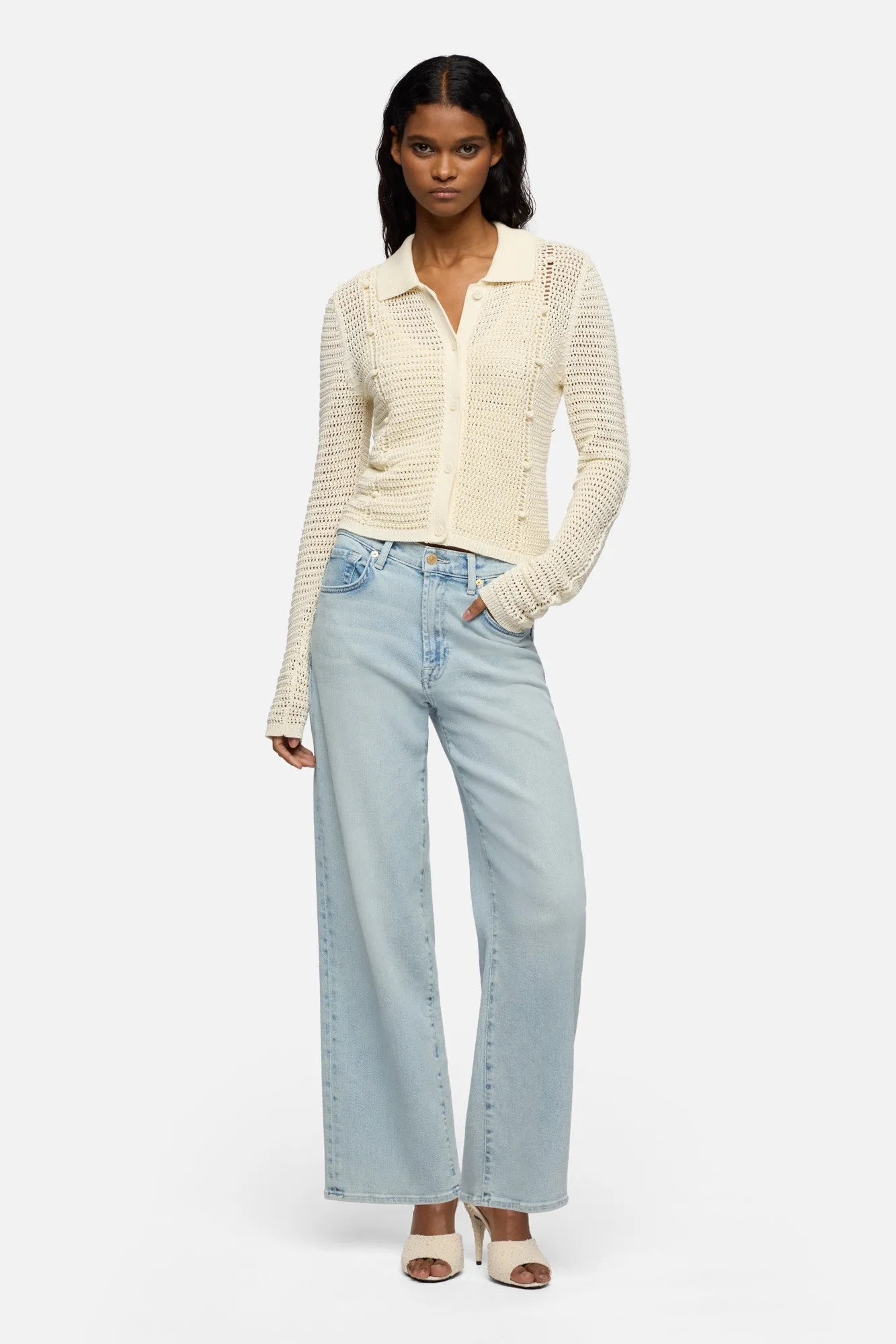 STOVEPIPE STRAIGHT ANKLE in Luxe Vintage Frozen sold by 7 For All Mankind product image thumbnail 2