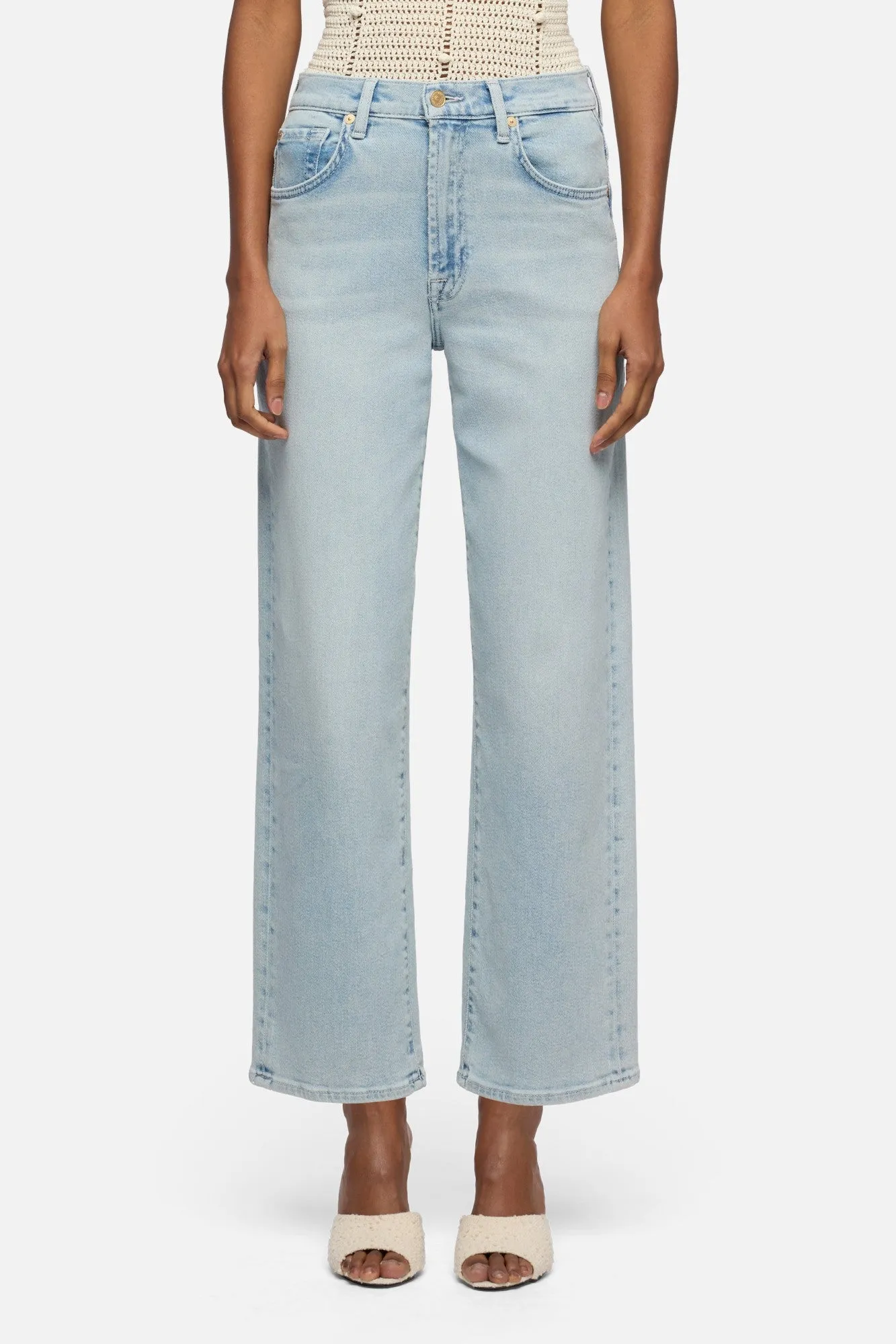 STOVEPIPE STRAIGHT ANKLE in Luxe Vintage Frozen sold by 7 For All Mankind product image thumbnail 3