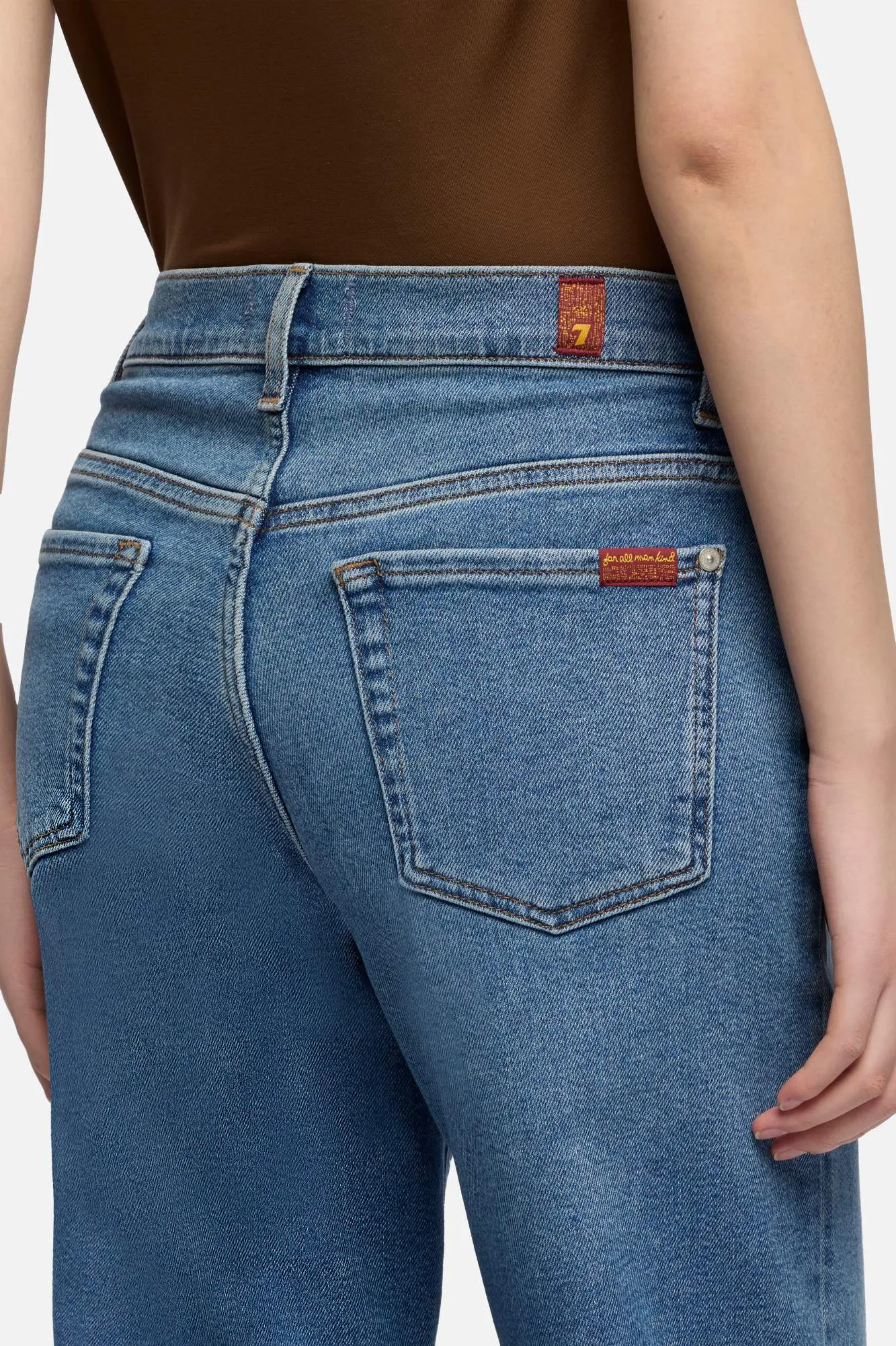 STOVEPIPE STRAIGHT ANKLE in Luxe Vintage Oceanstone sold by 7 For All Mankind product image thumbnail 4