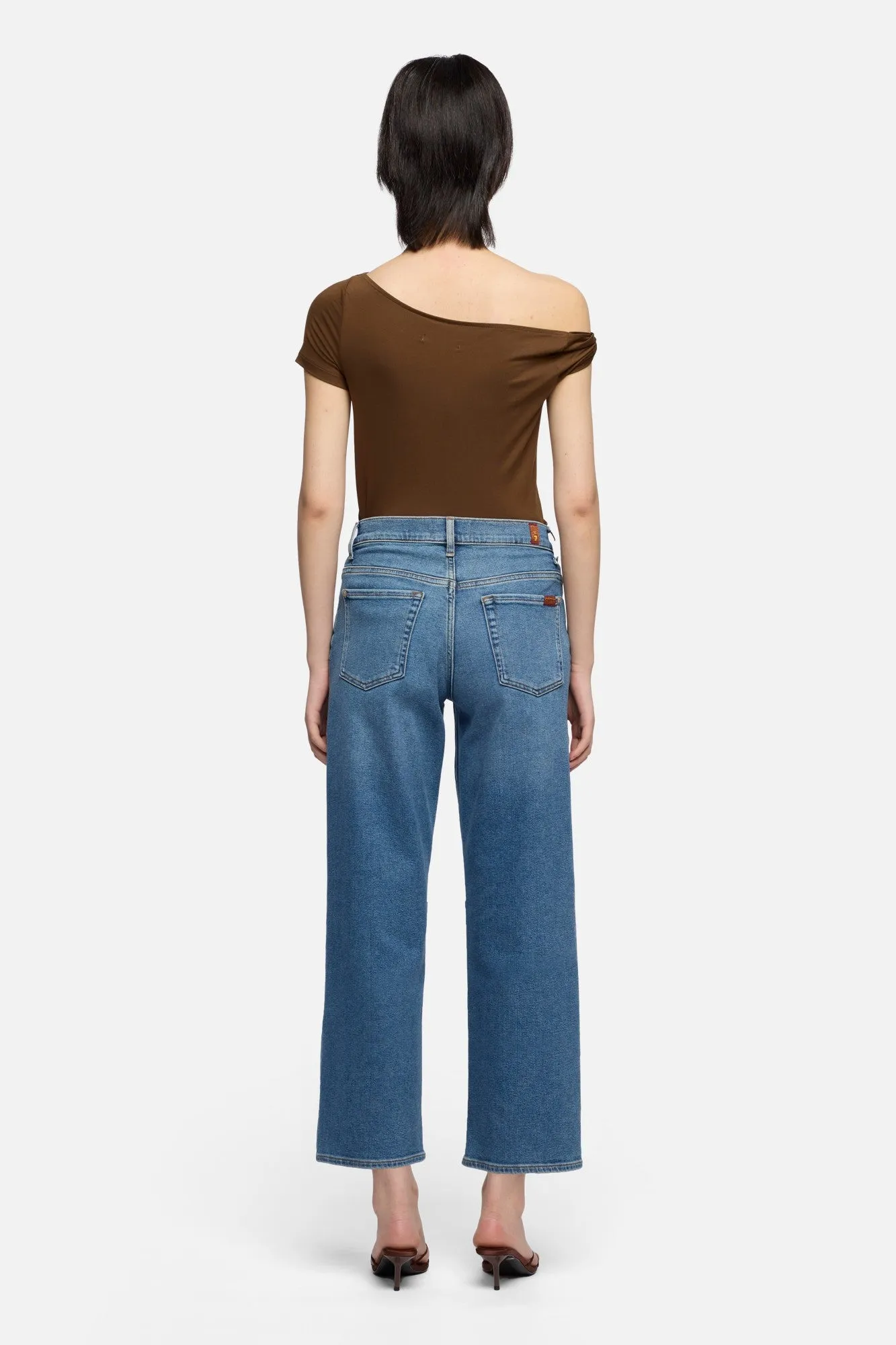 STOVEPIPE STRAIGHT ANKLE in Luxe Vintage Oceanstone sold by 7 For All Mankind product image thumbnail 5