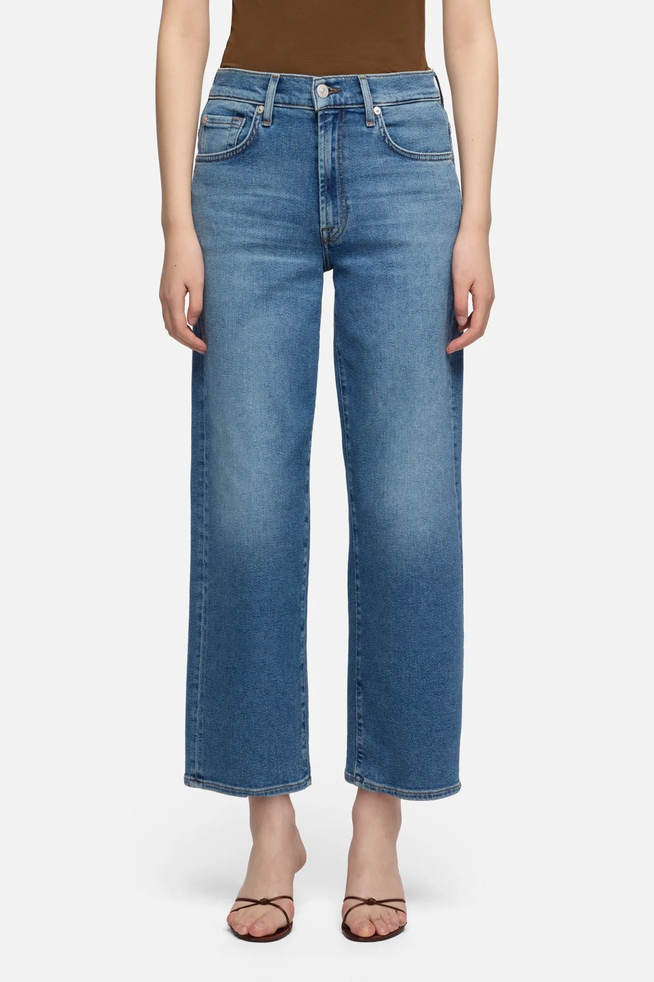 STOVEPIPE STRAIGHT ANKLE in Luxe Vintage Oceanstone sold by 7 For All Mankind product image thumbnail 3