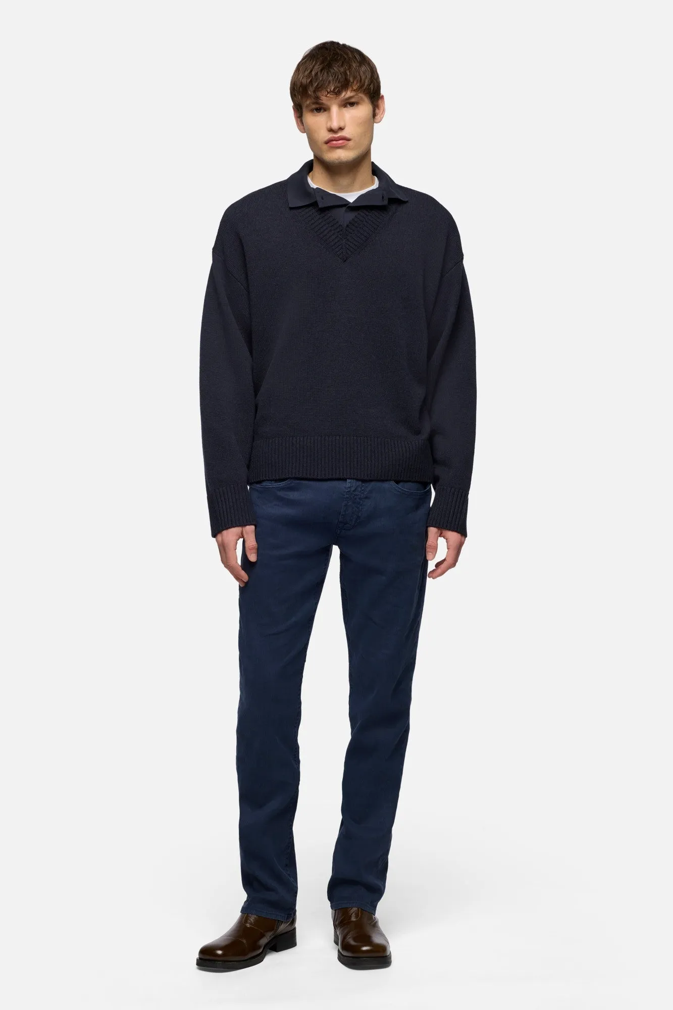 DOUBLE LAYER POLO in Midnight sold by 7 For All Mankind product image thumbnail 2