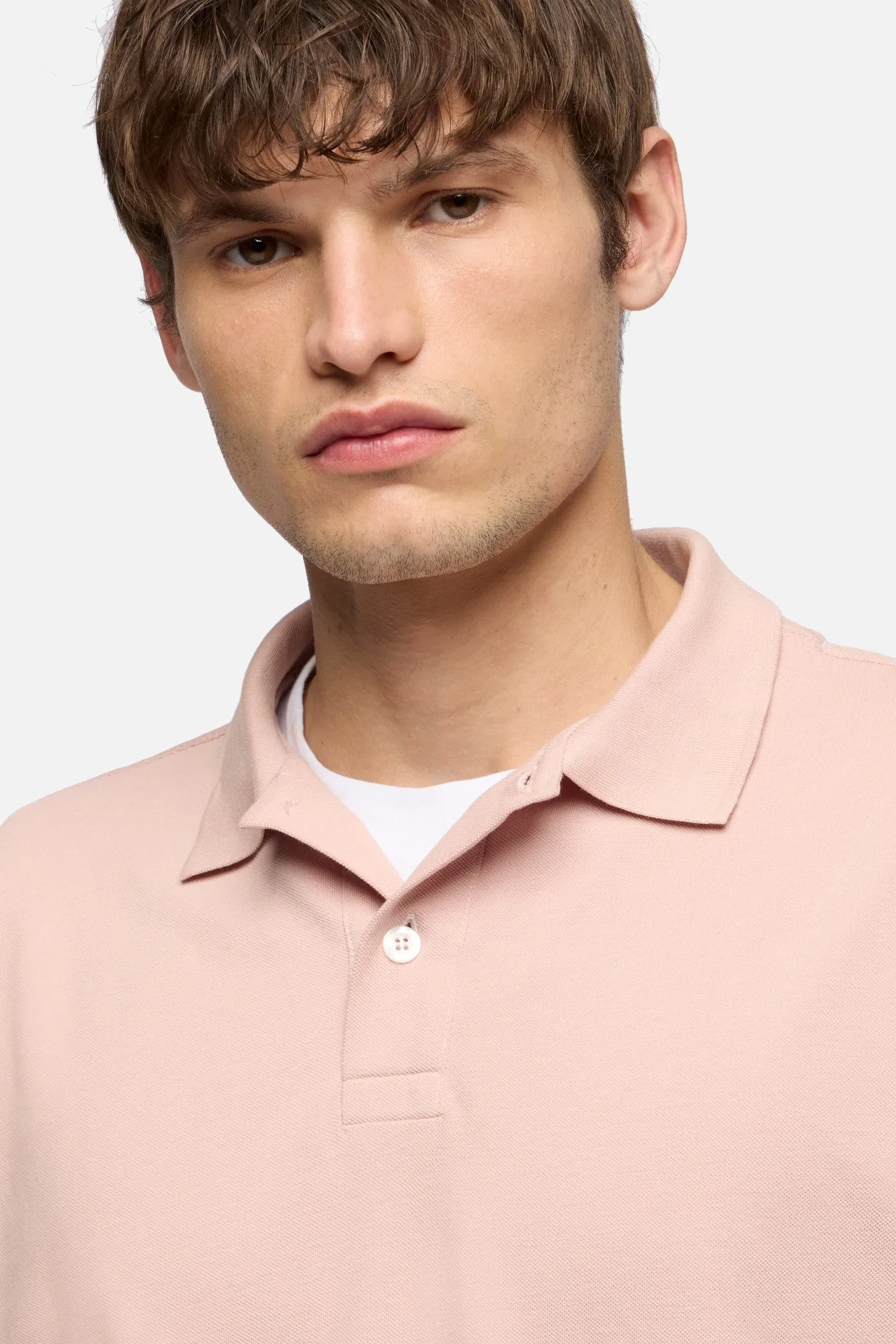 DOUBLE LAYER POLO in Rose sold by 7 For All Mankind product image thumbnail 4