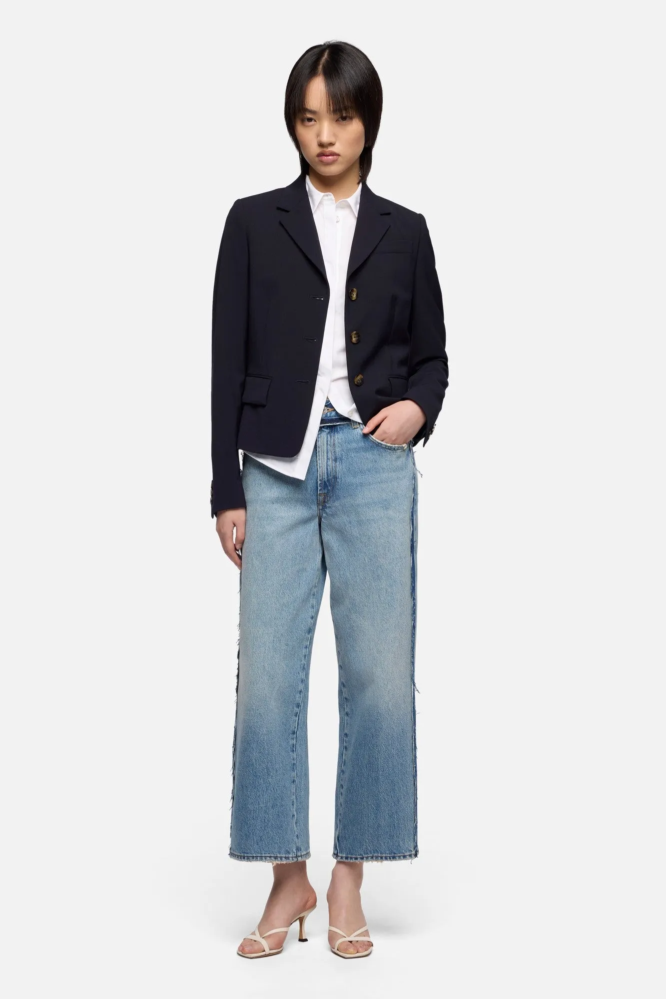 STOVEPIPE STRAIGHT ANKLE in MANKIND Sapphire Dust sold by 7 For All Mankind product image thumbnail 2