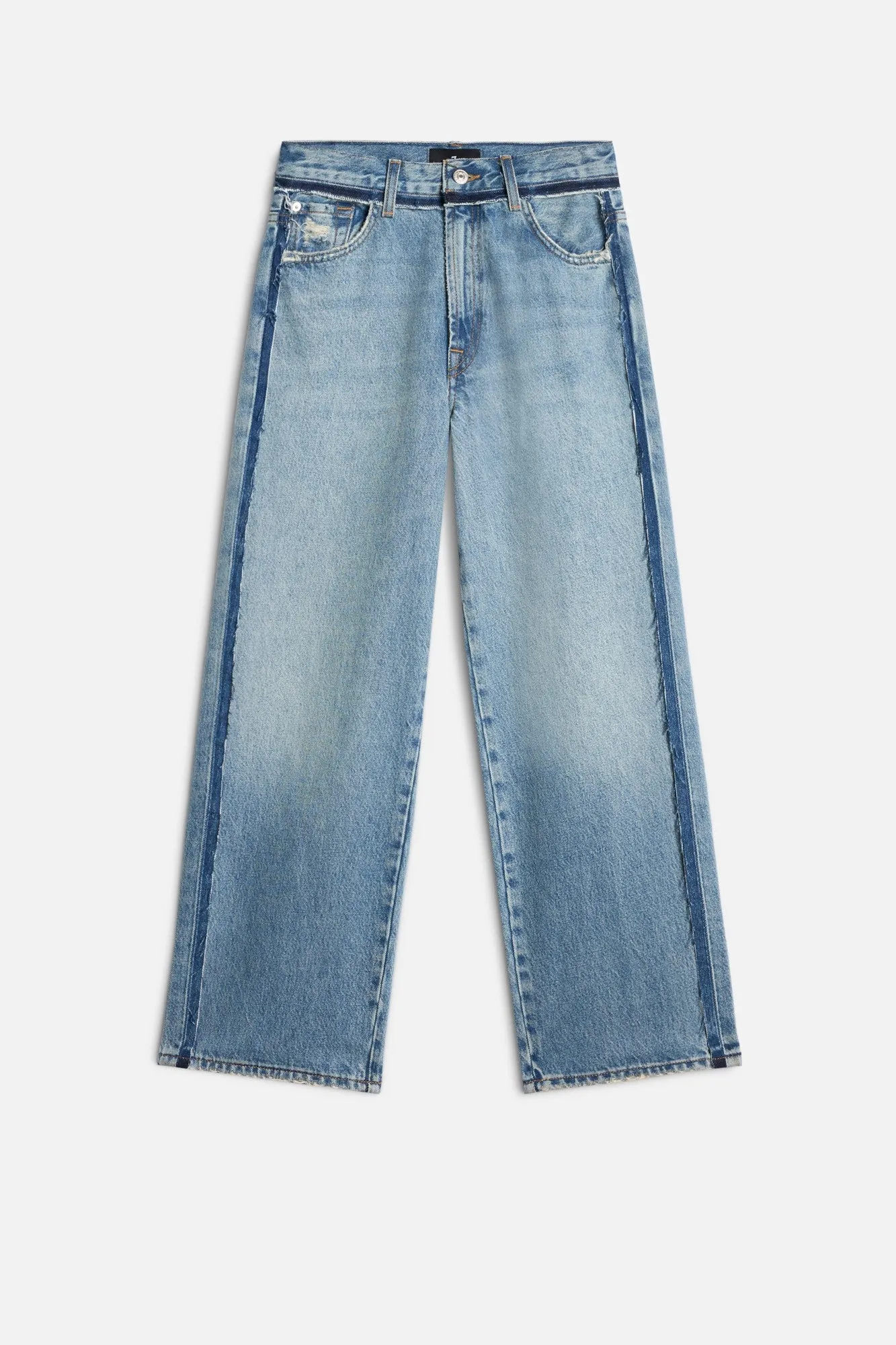 STOVEPIPE STRAIGHT ANKLE in MANKIND Sapphire Dust sold by 7 For All Mankind