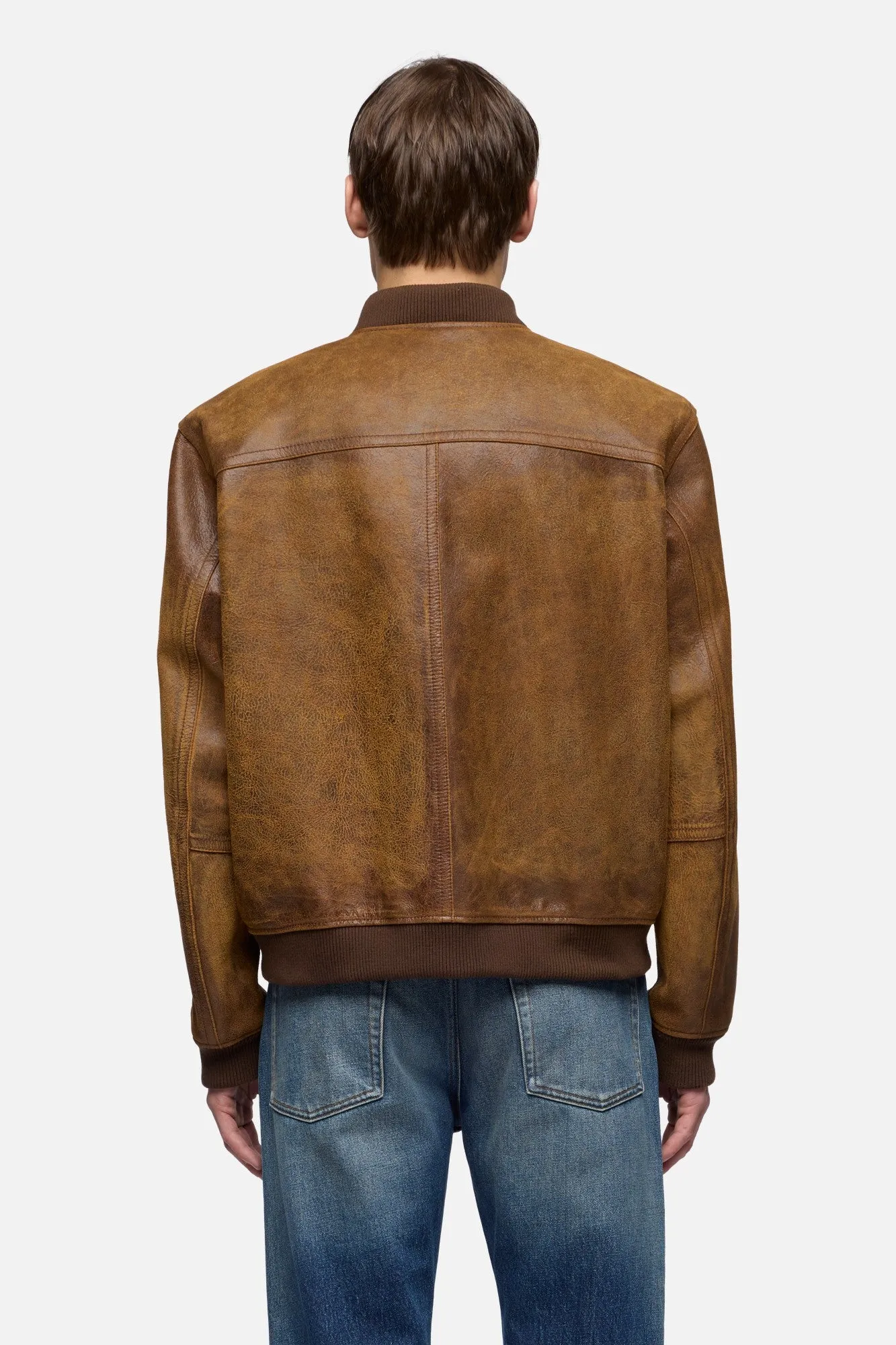 BOMBER JACKET in Leather Pecan sold by 7 For All Mankind product image thumbnail 5