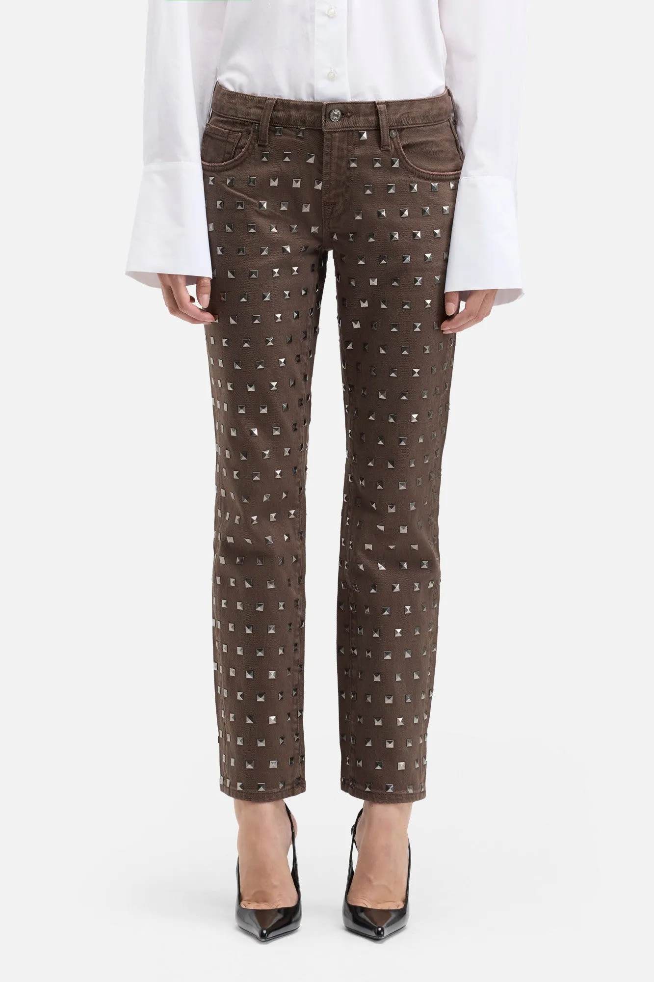 Denim Low Cigarette in Cocoa sold by 7 For All Mankind product image thumbnail 3