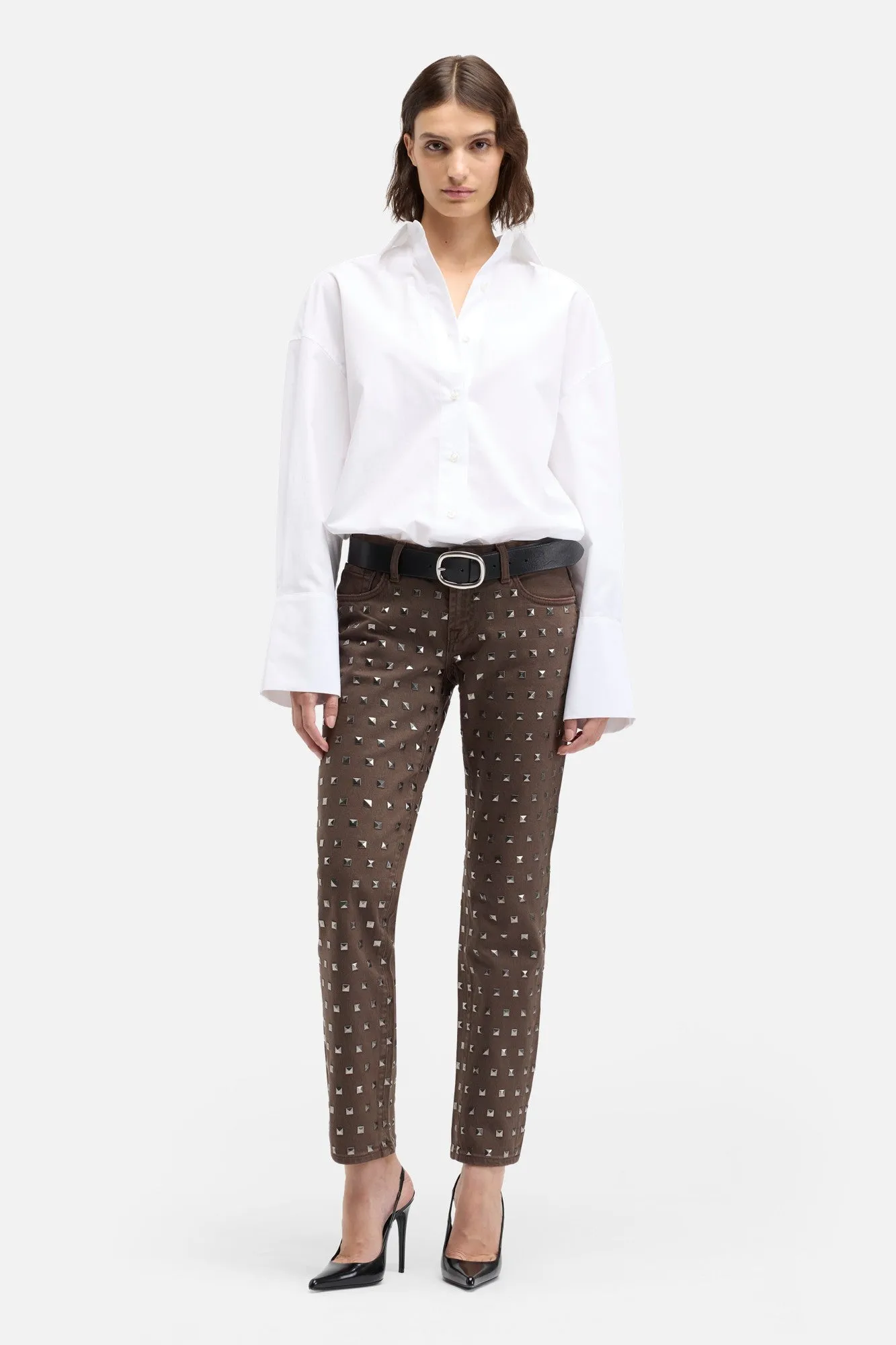 Denim Low Cigarette in Cocoa sold by 7 For All Mankind product image thumbnail 2