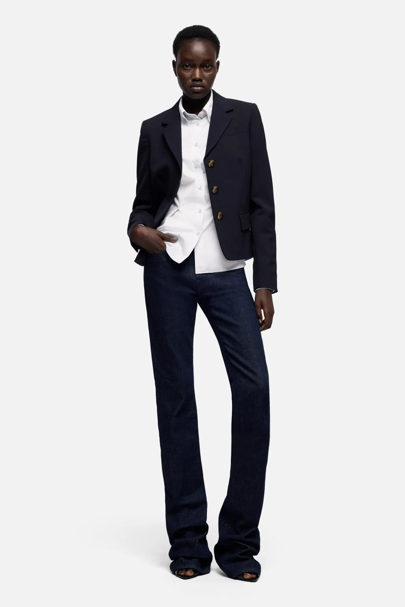 SLANT MILITARY SHIRT in Poplin Optical White sold by 7 For All Mankind product image thumbnail 2