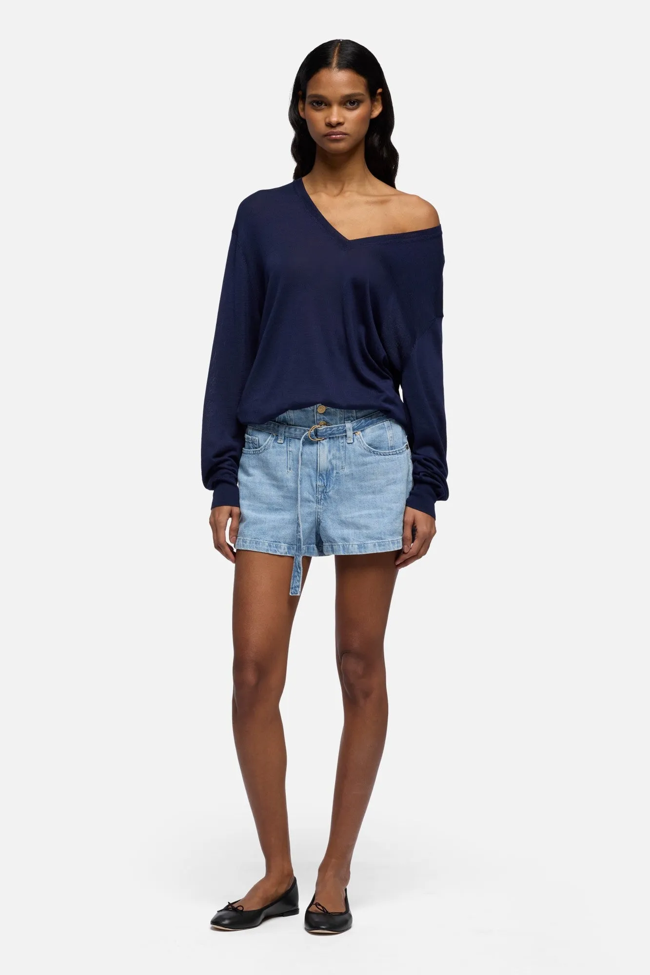 BELTED SHORT in Linen Kansas sold by 7 For All Mankind product image thumbnail 2