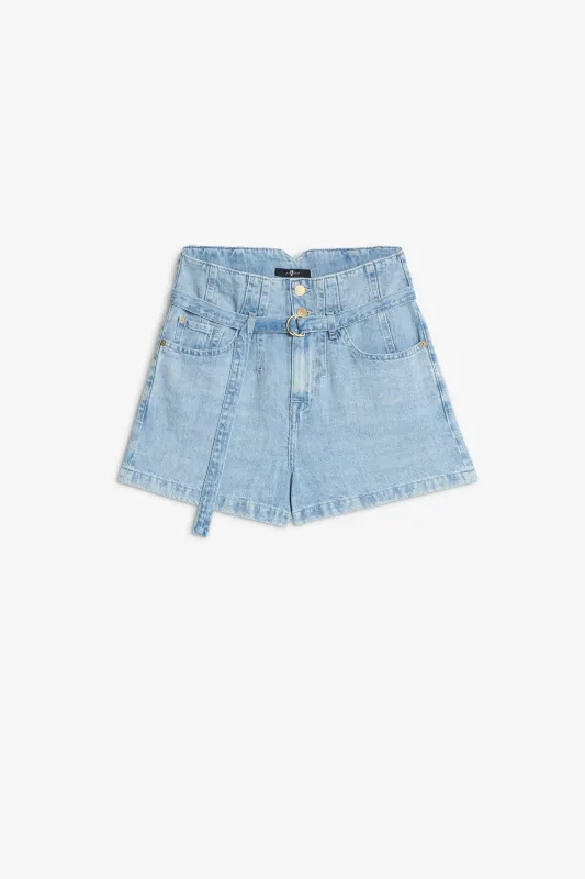 BELTED SHORT in Linen Kansas made by 7 For All Mankind