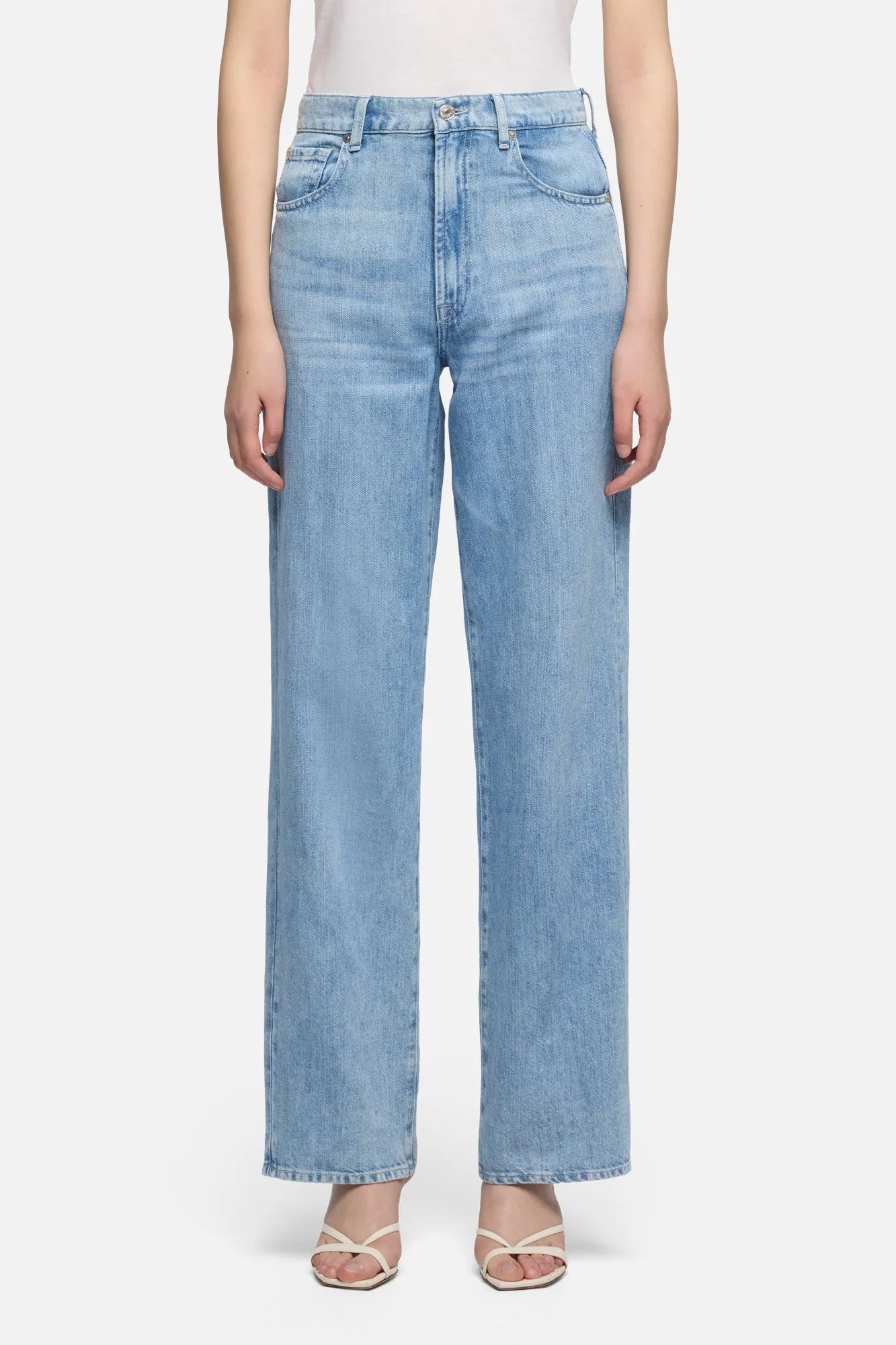 STOVEPIPE STRAIGHT in Indigo Linen Iris sold by 7 For All Mankind product image thumbnail 3