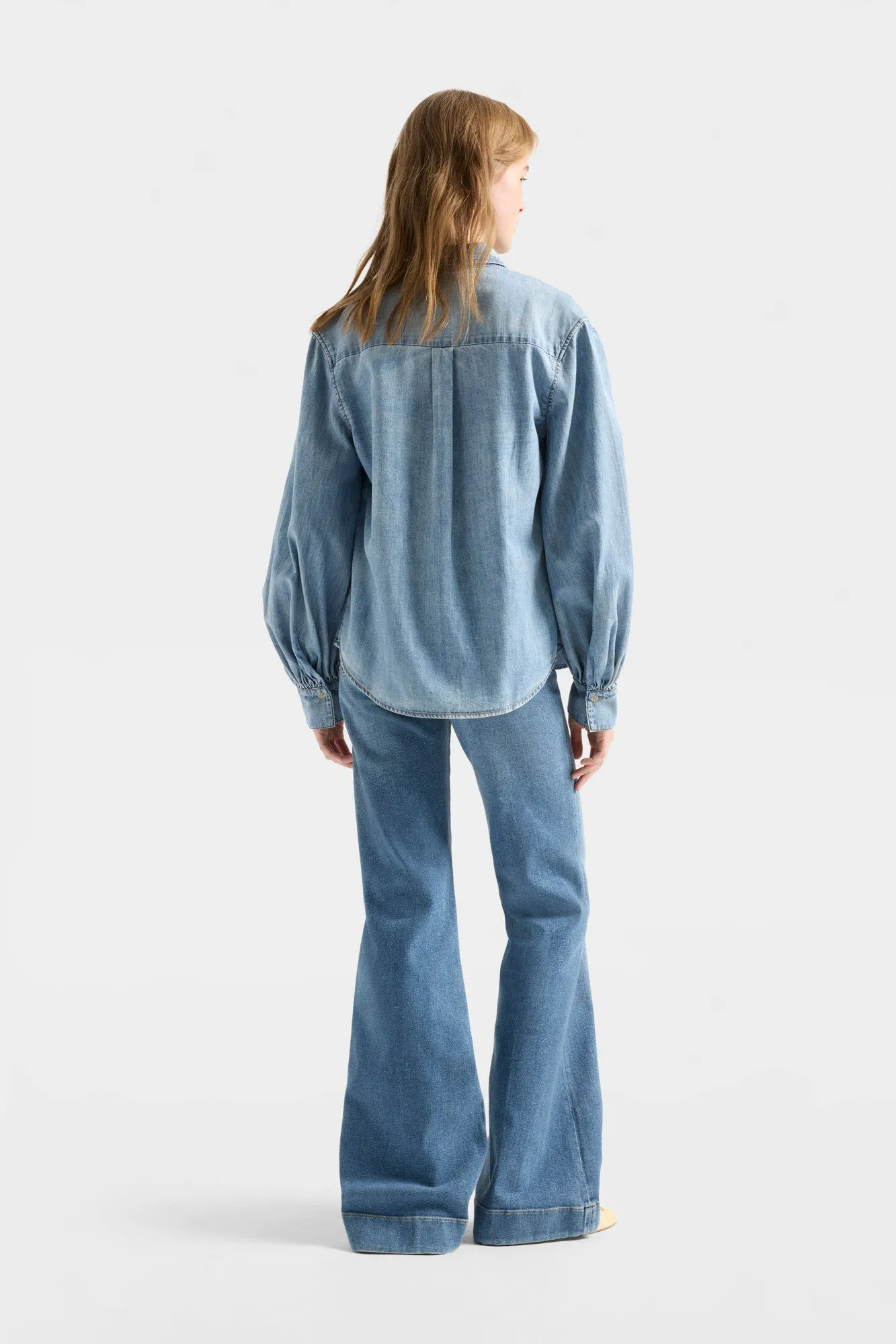 LONG SLEEVE REGULAR SHIRT in Denim Loft sold by 7 For All Mankind product image thumbnail 5