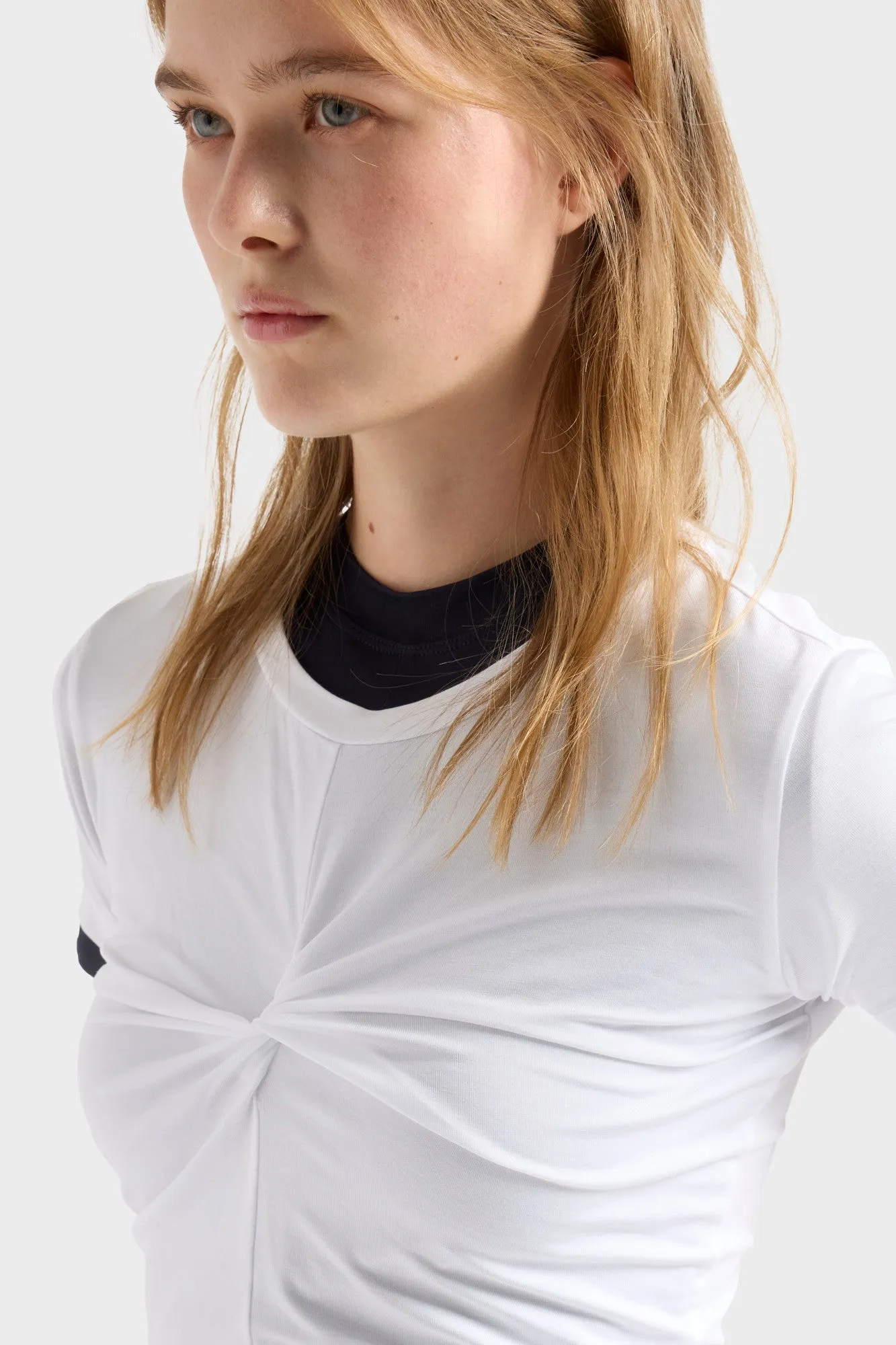 TWISTED TEE in Lyocell Optical White sold by 7 For All Mankind product image thumbnail 4