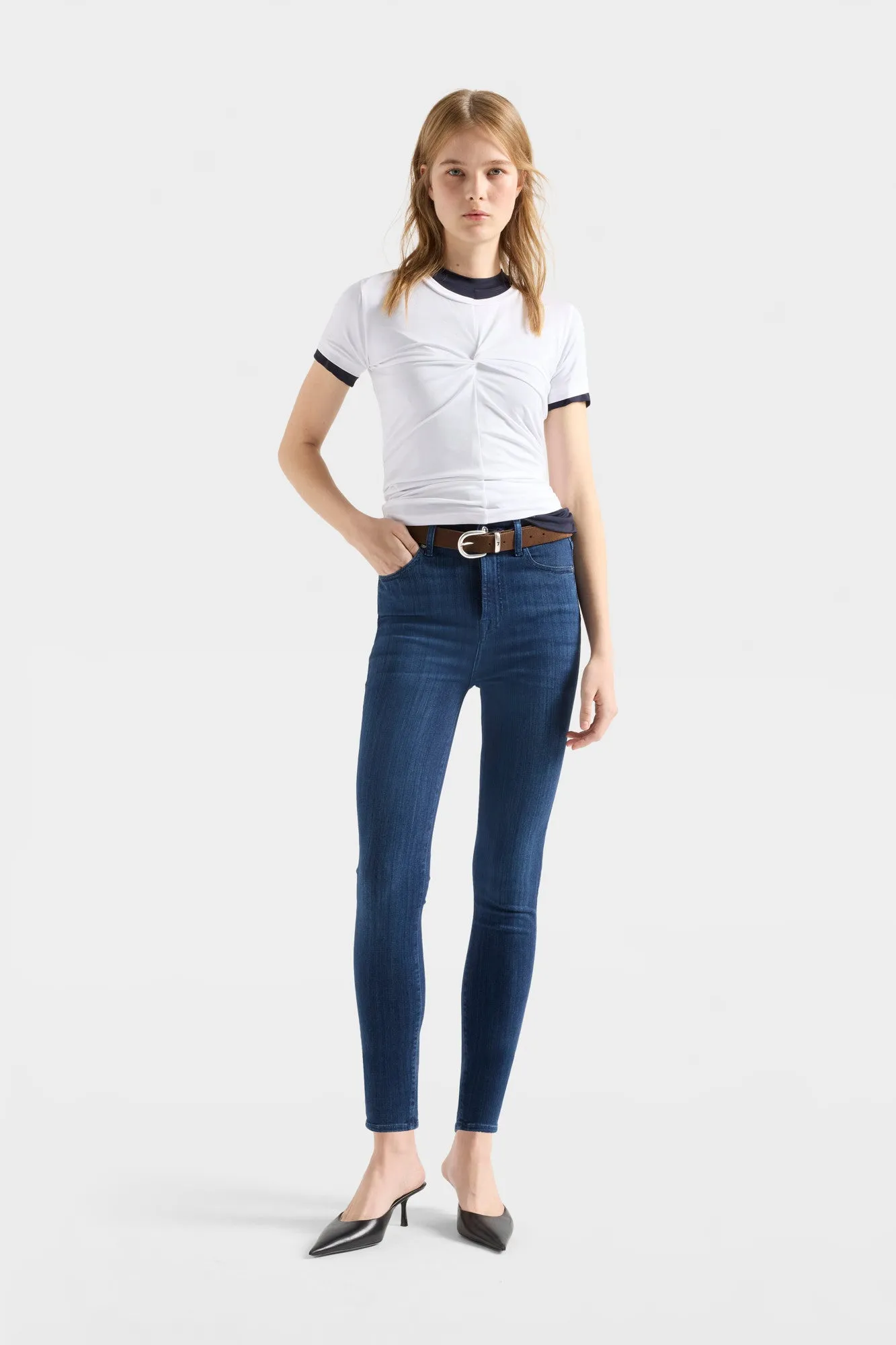 TWISTED TEE in Lyocell Optical White sold by 7 For All Mankind product image thumbnail 2
